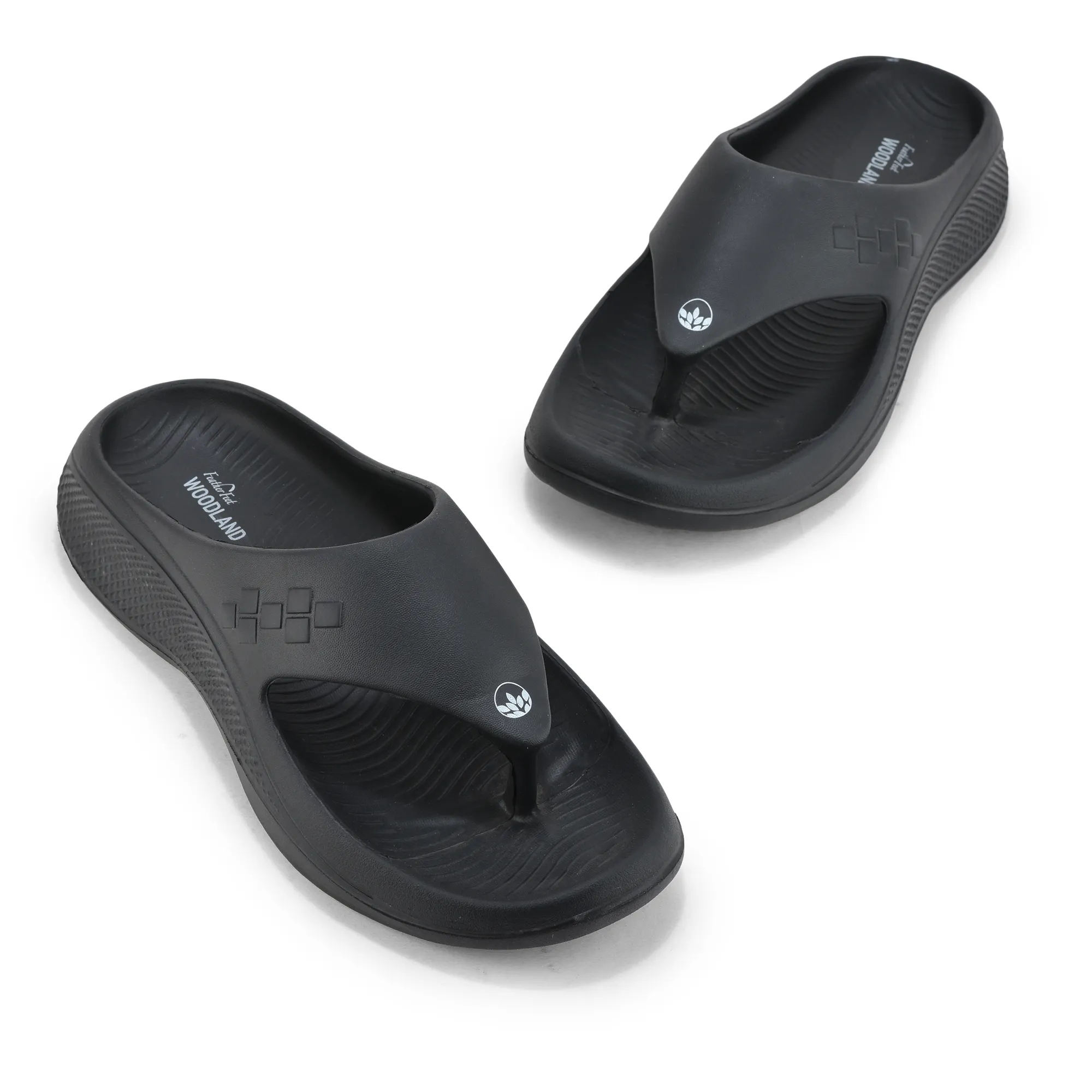 Woodland Black Eva Mens Sports Slippers - Thumbnail 4