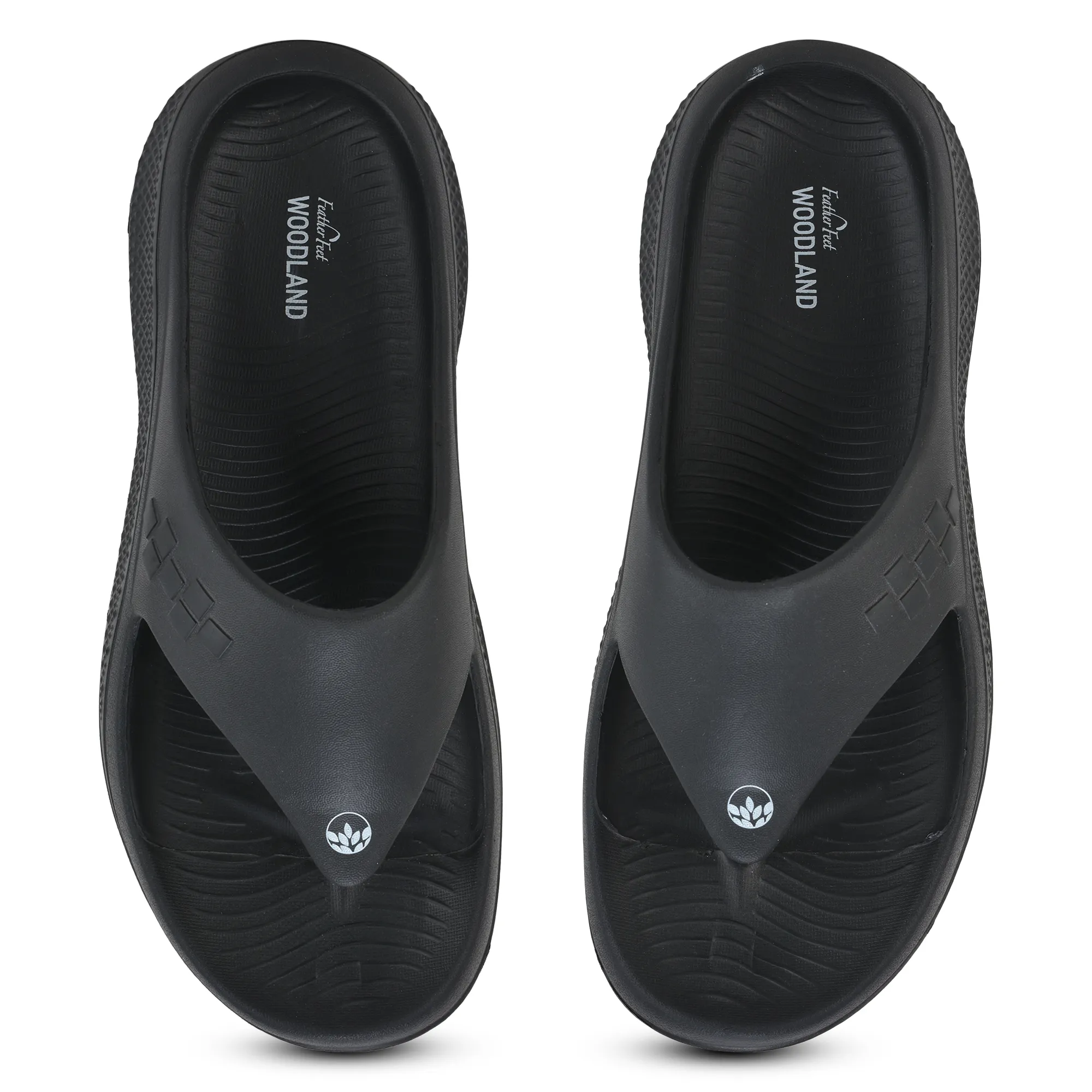 Woodland Black Eva Mens Sports Slippers - Thumbnail 5