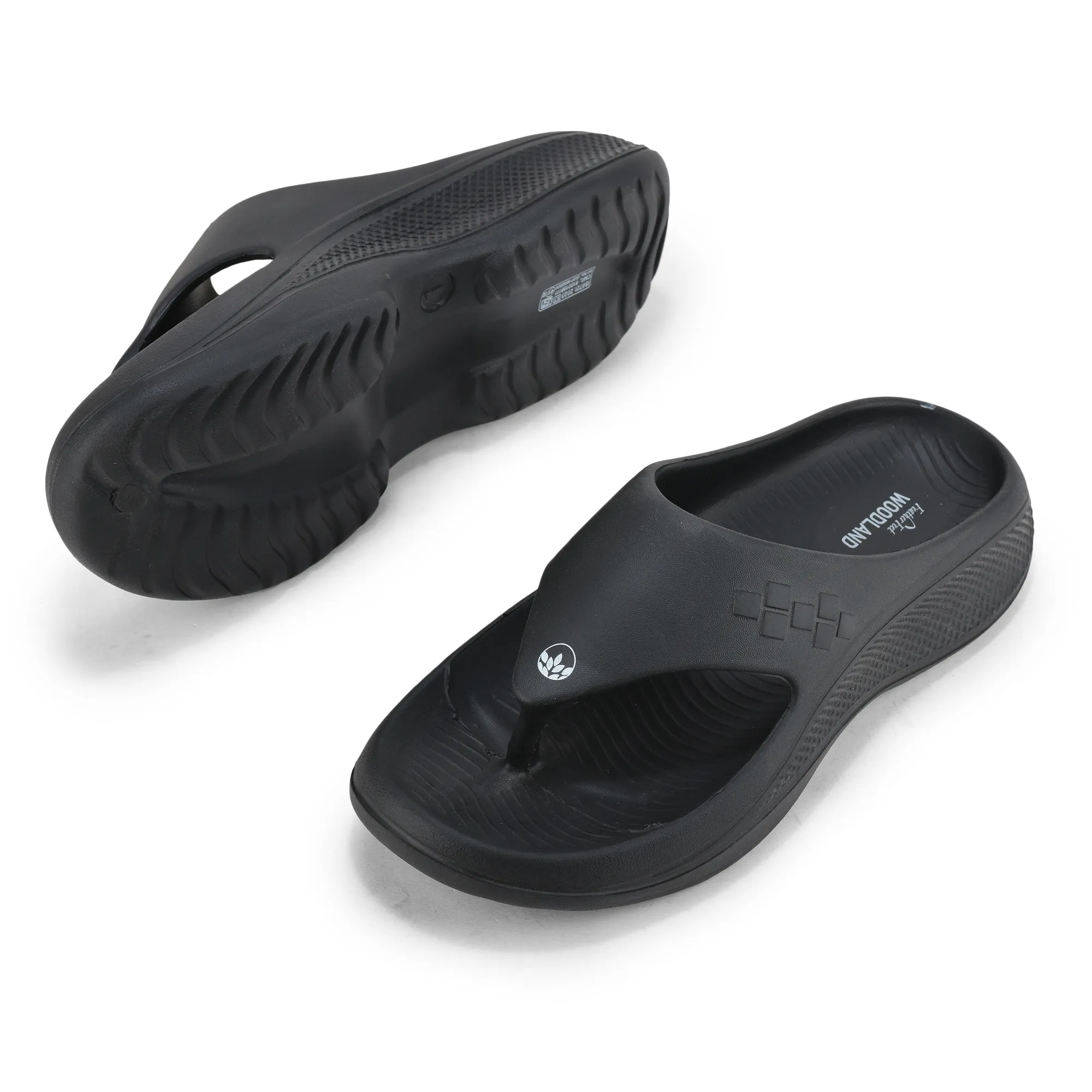 Woodland Black Eva Mens Sports Slippers - Thumbnail 6
