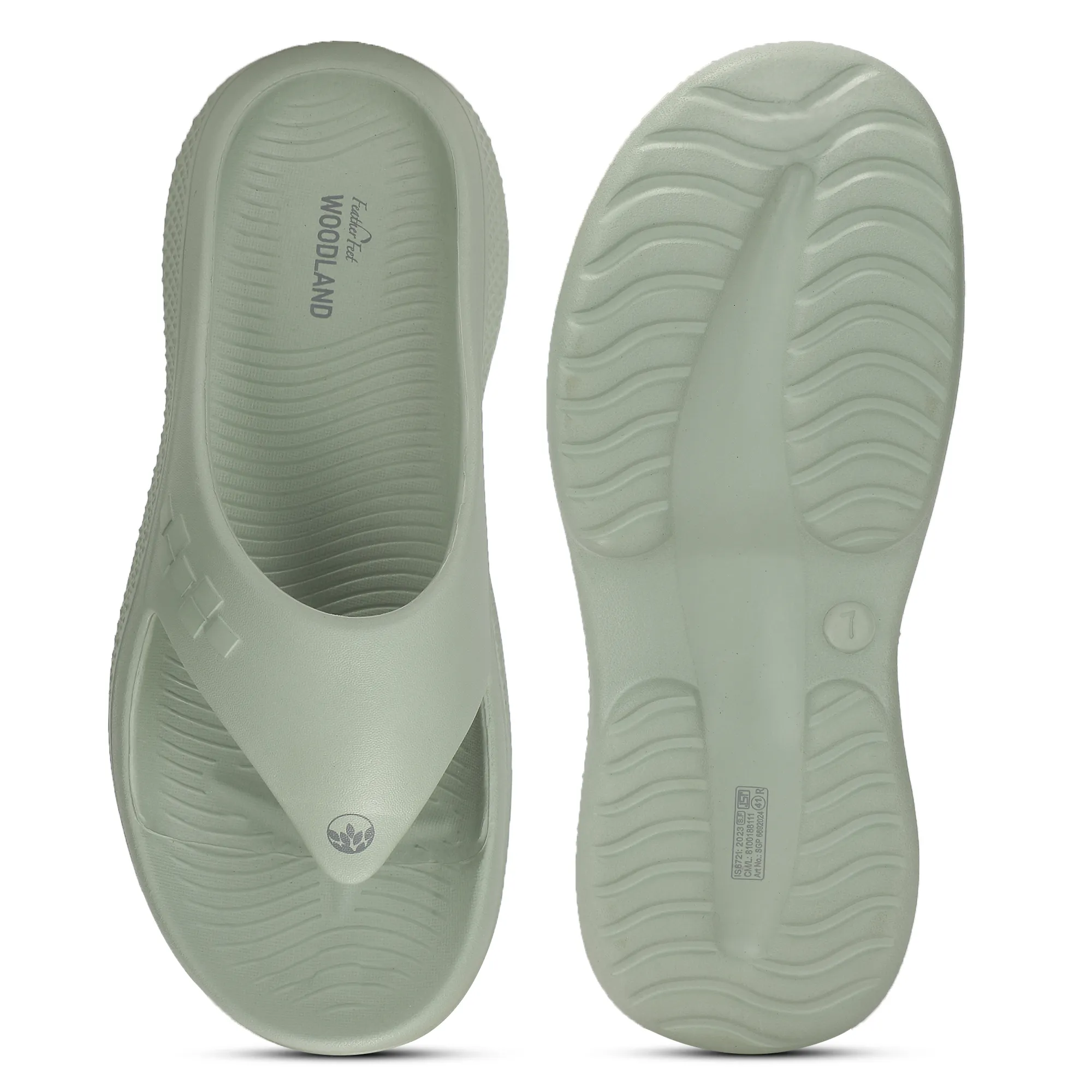 Woodland Green Eva Mens Sports Slippers - Thumbnail 9