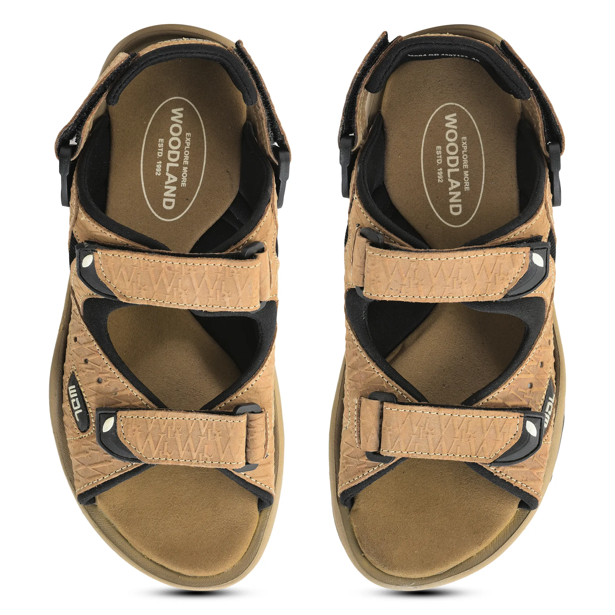Woodland Men Dubai Khaki Sandals - Thumbnail 5
