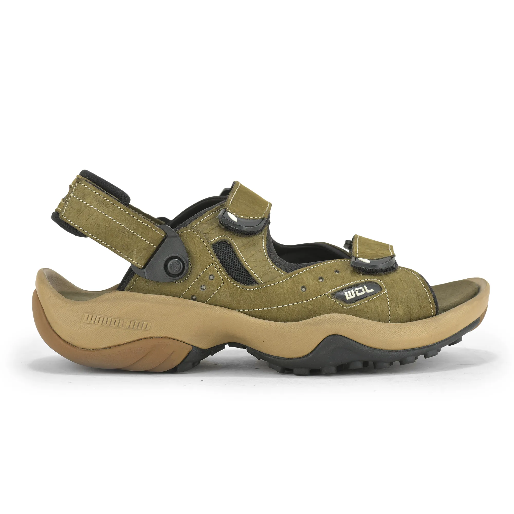Woodland Men Olive Green Sandals - Thumbnail 2
