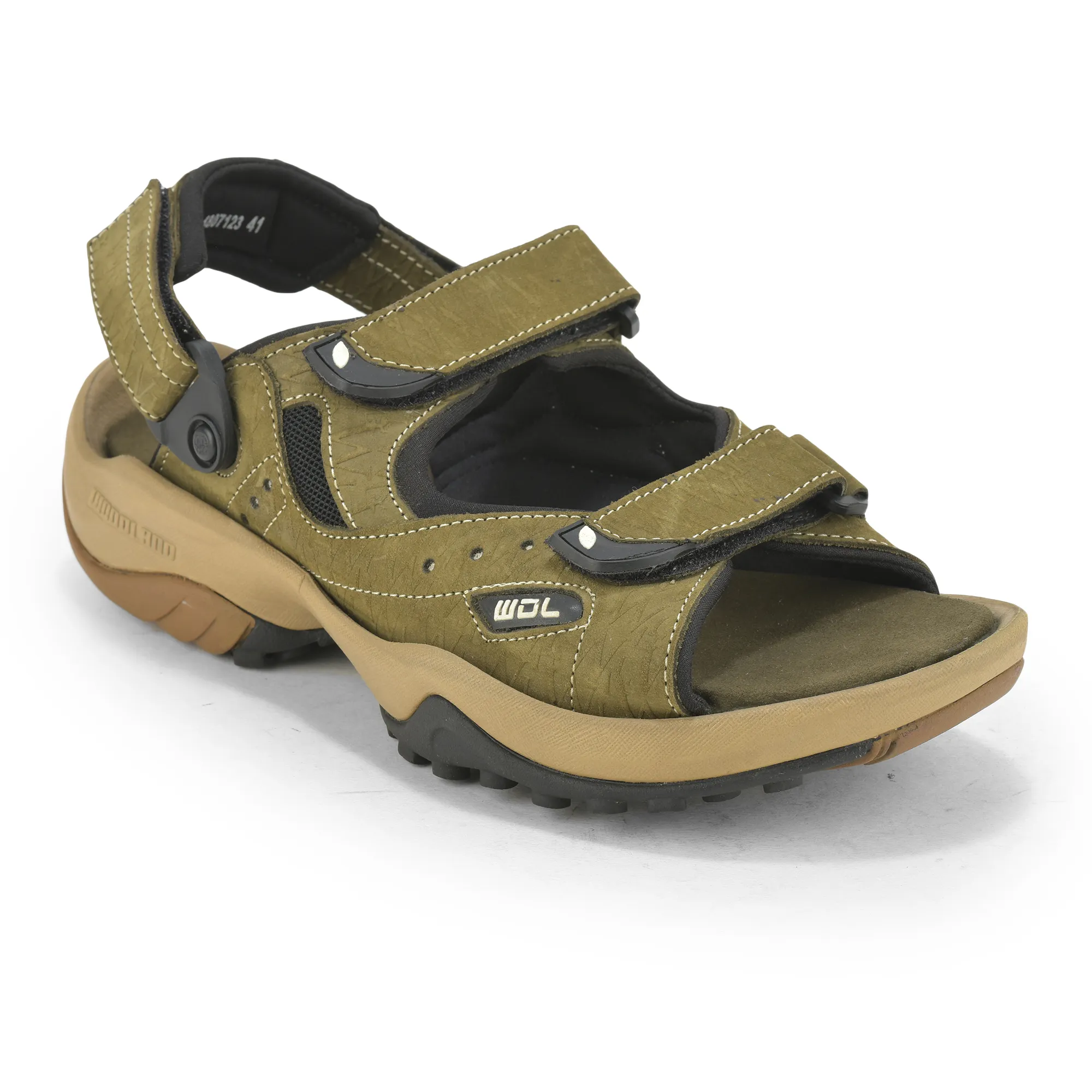 Woodland Men Olive Green Sandals - Thumbnail 3