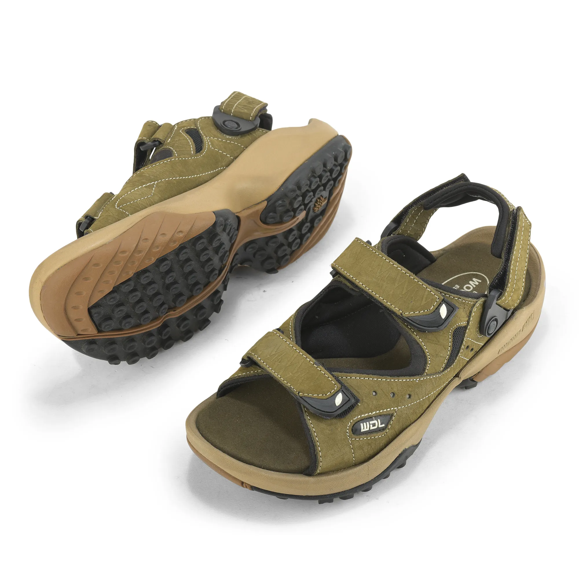 Woodland Men Olive Green Sandals - Thumbnail 6