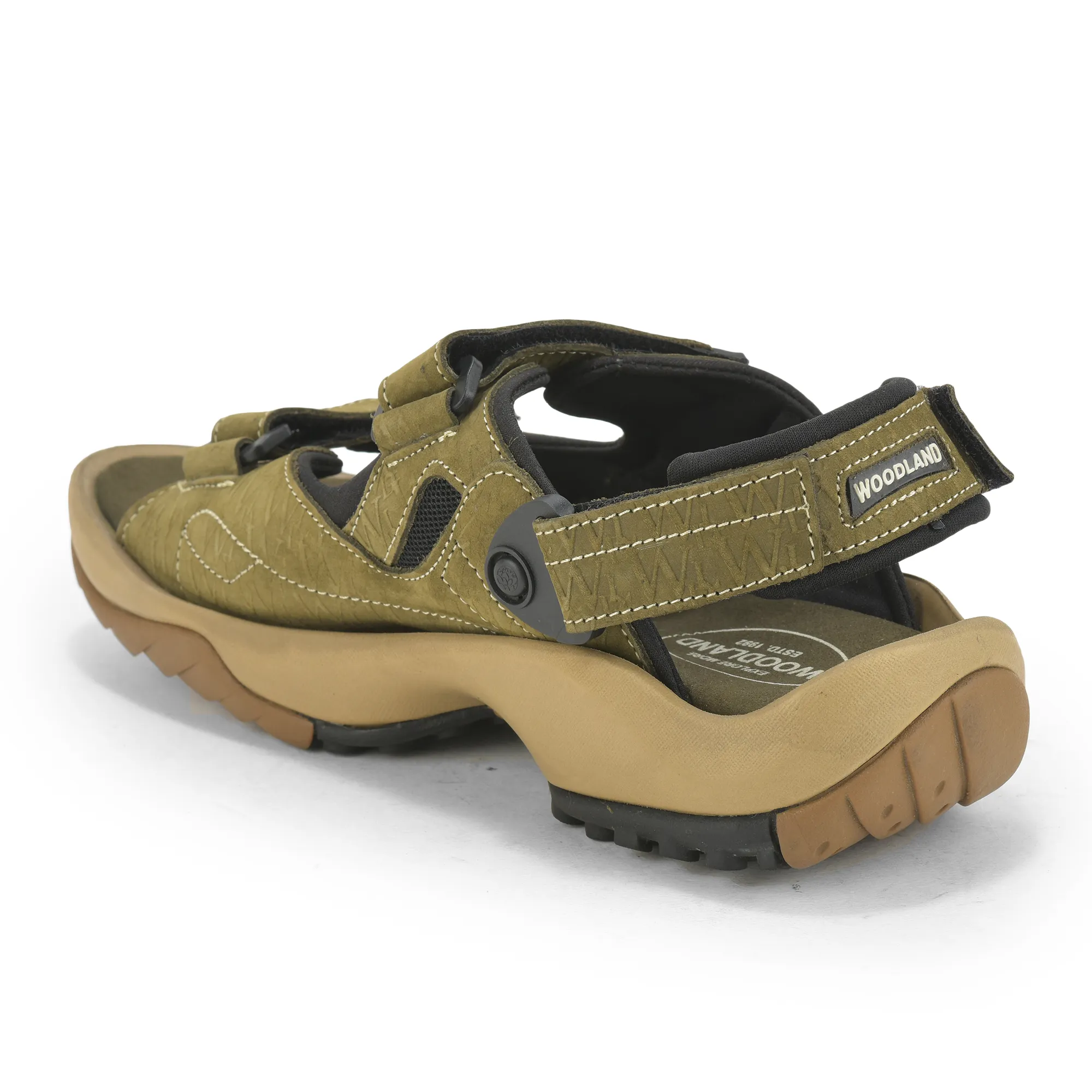 Woodland Men Olive Green Sandals - Thumbnail 7