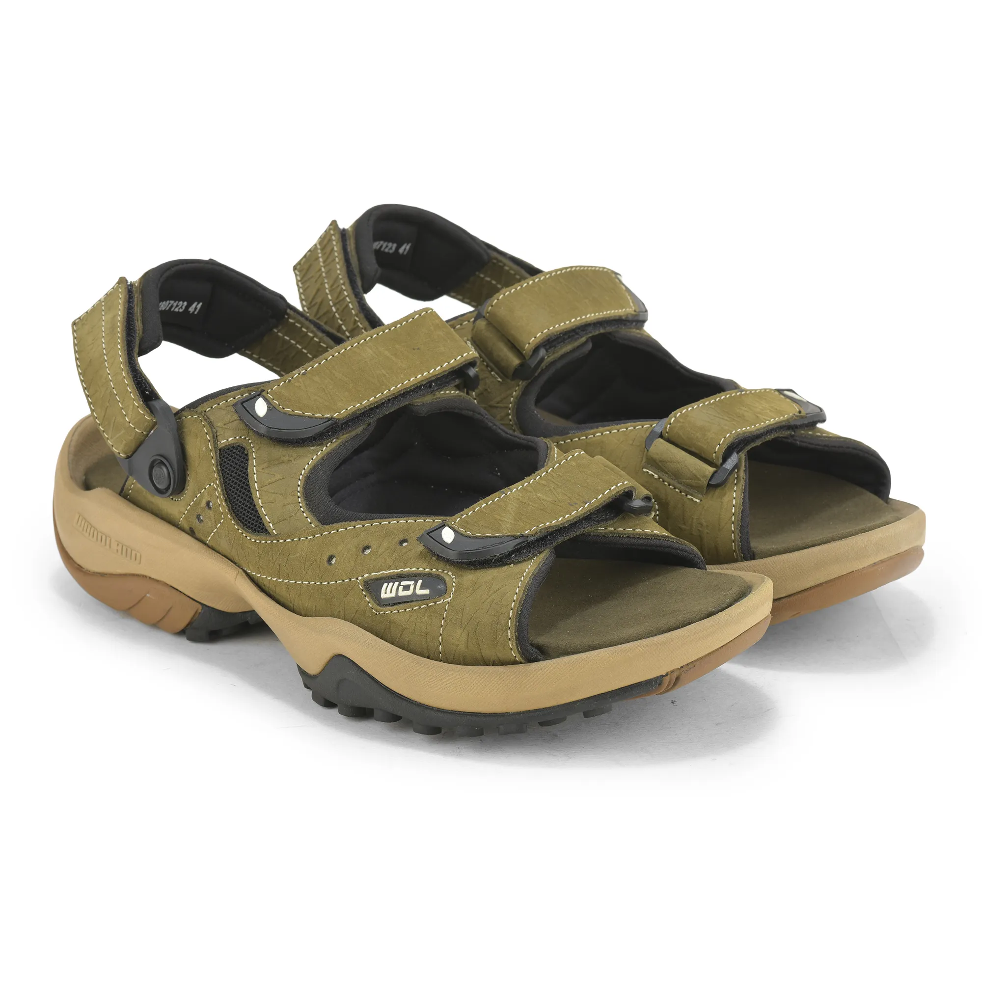 Woodland Men Olive Green Sandals - Thumbnail 8