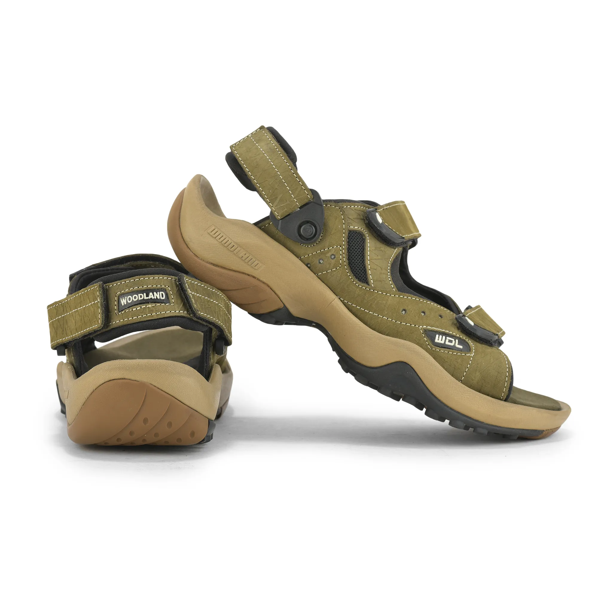 Woodland Men Olive Green Sandals - Thumbnail 10