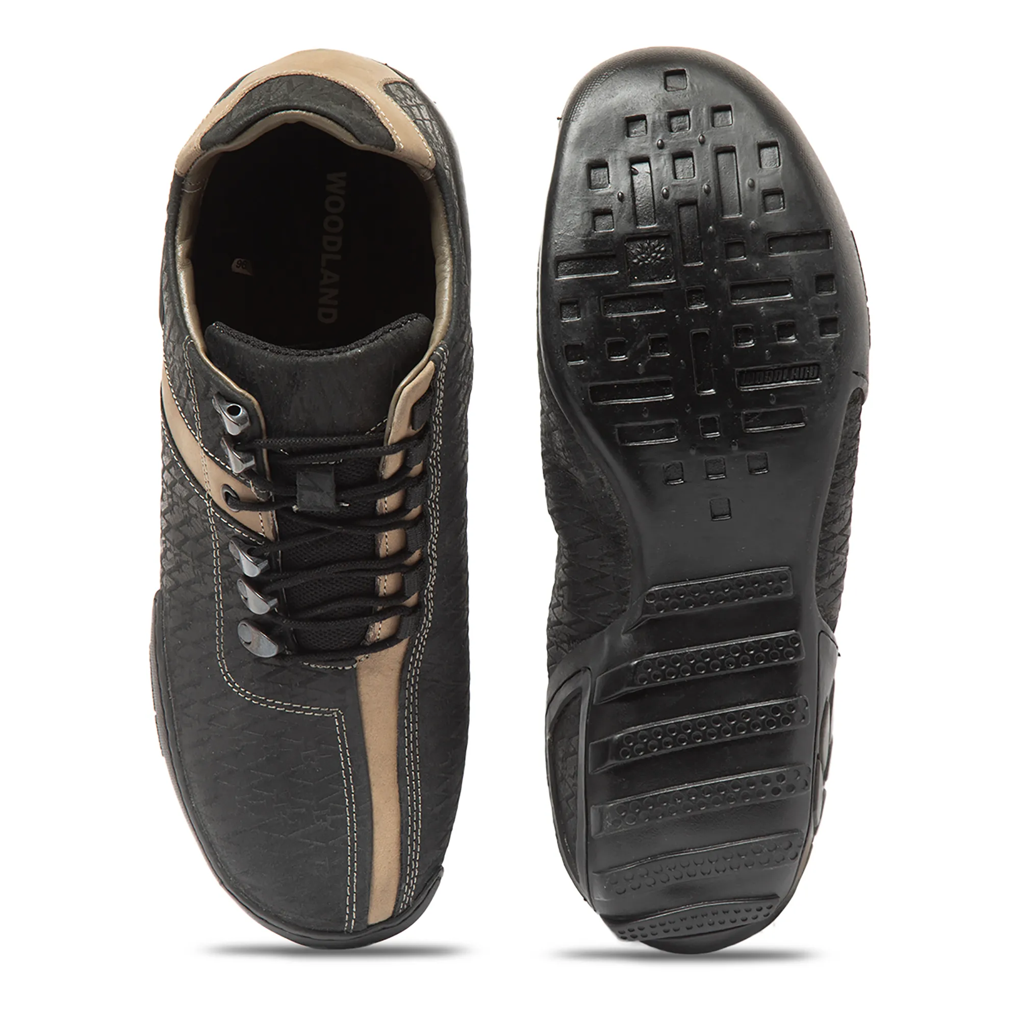 Woodland Black Casual Shoes - Thumbnail 13