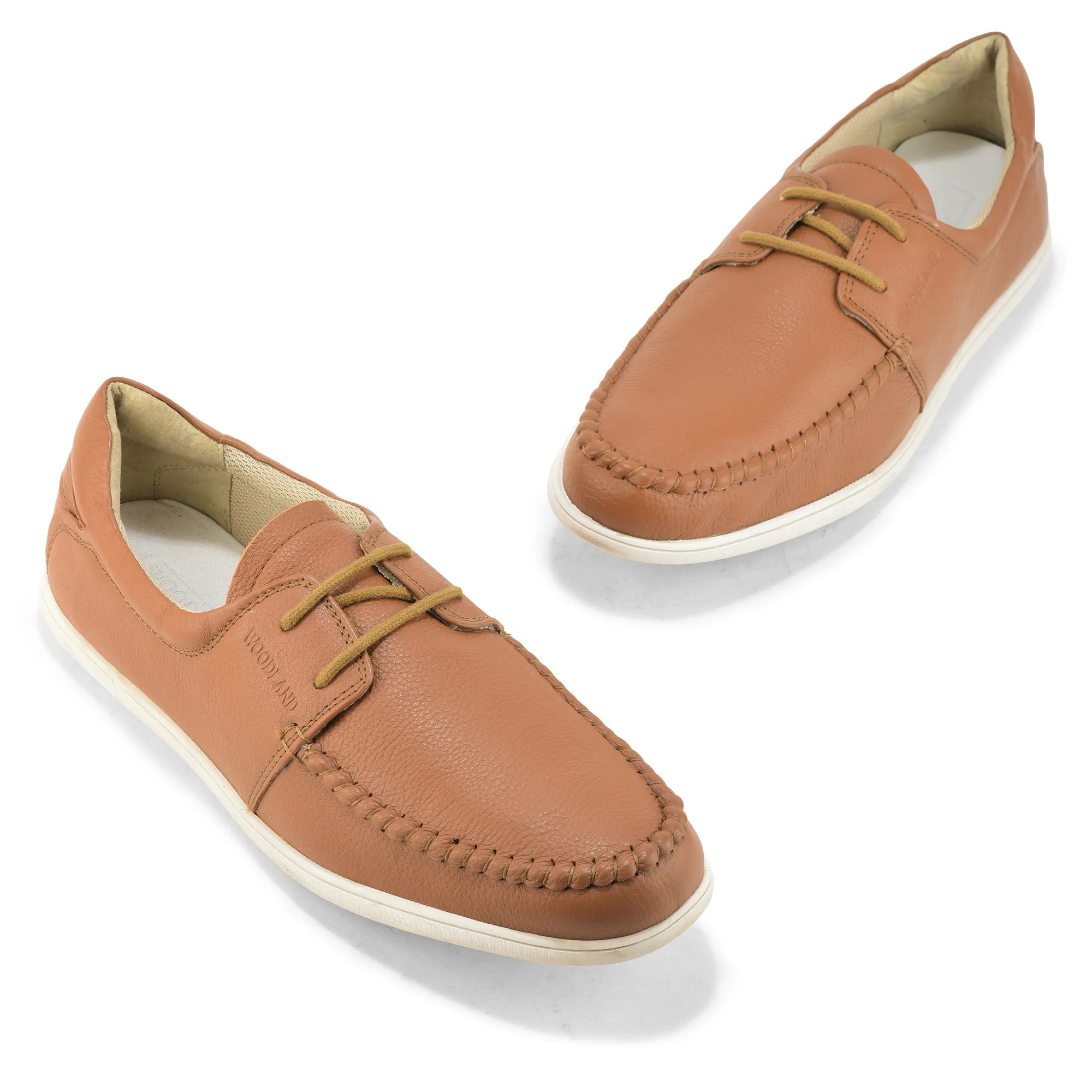 Woodland Men’s Tan Classic Softy Milled Casual Shoes - Thumbnail 4