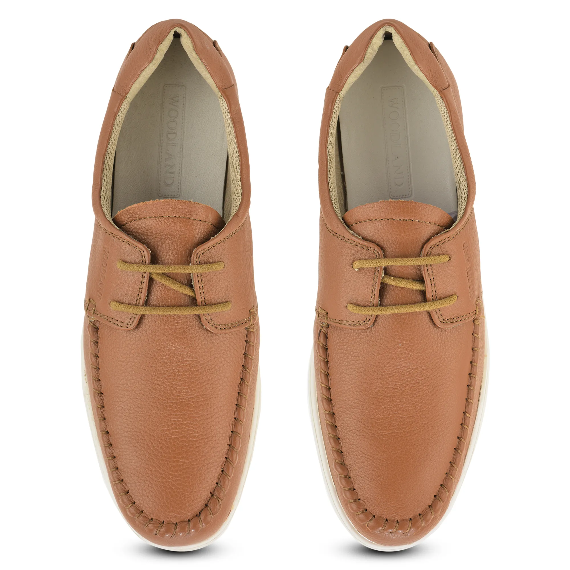 Woodland Men’s Tan Classic Softy Milled Casual Shoes - Thumbnail 5