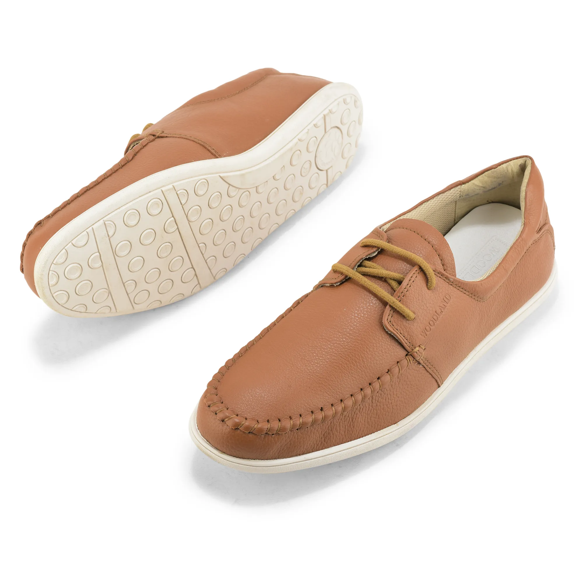 Woodland Men’s Tan Classic Softy Milled Casual Shoes - Thumbnail 6