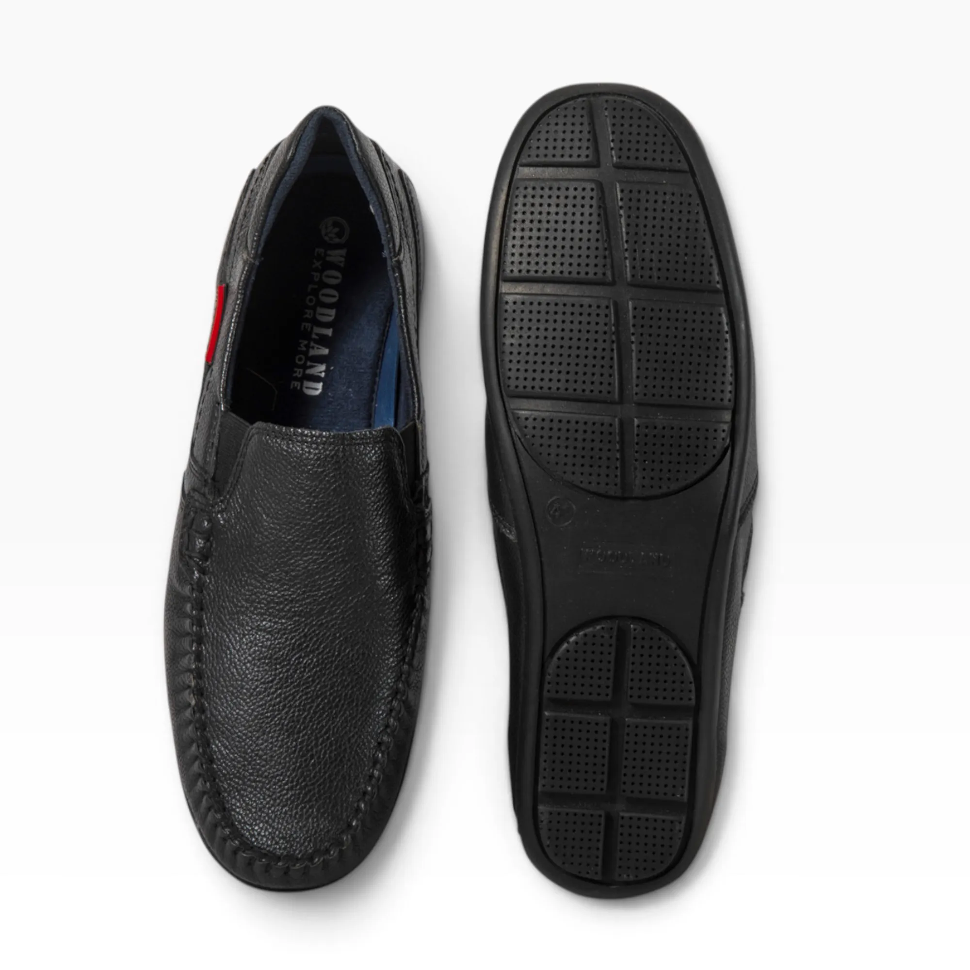 Woodland Men Black Softy Milled Casual Lace-Up Shoes - Thumbnail 14