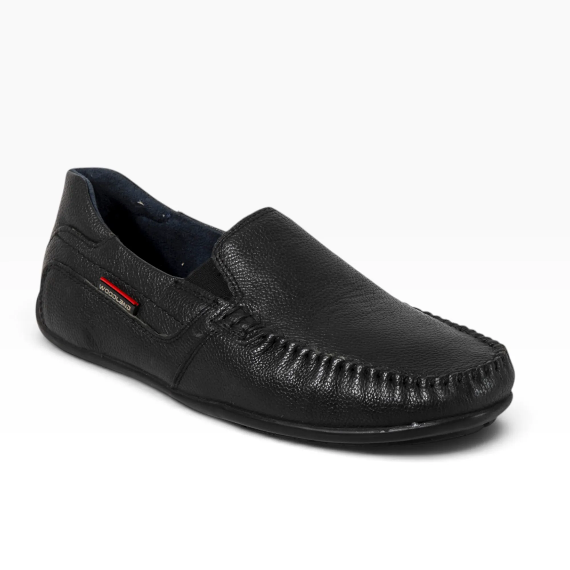 Woodland Men Black Softy Milled Casual Lace-Up Shoes - Thumbnail 5