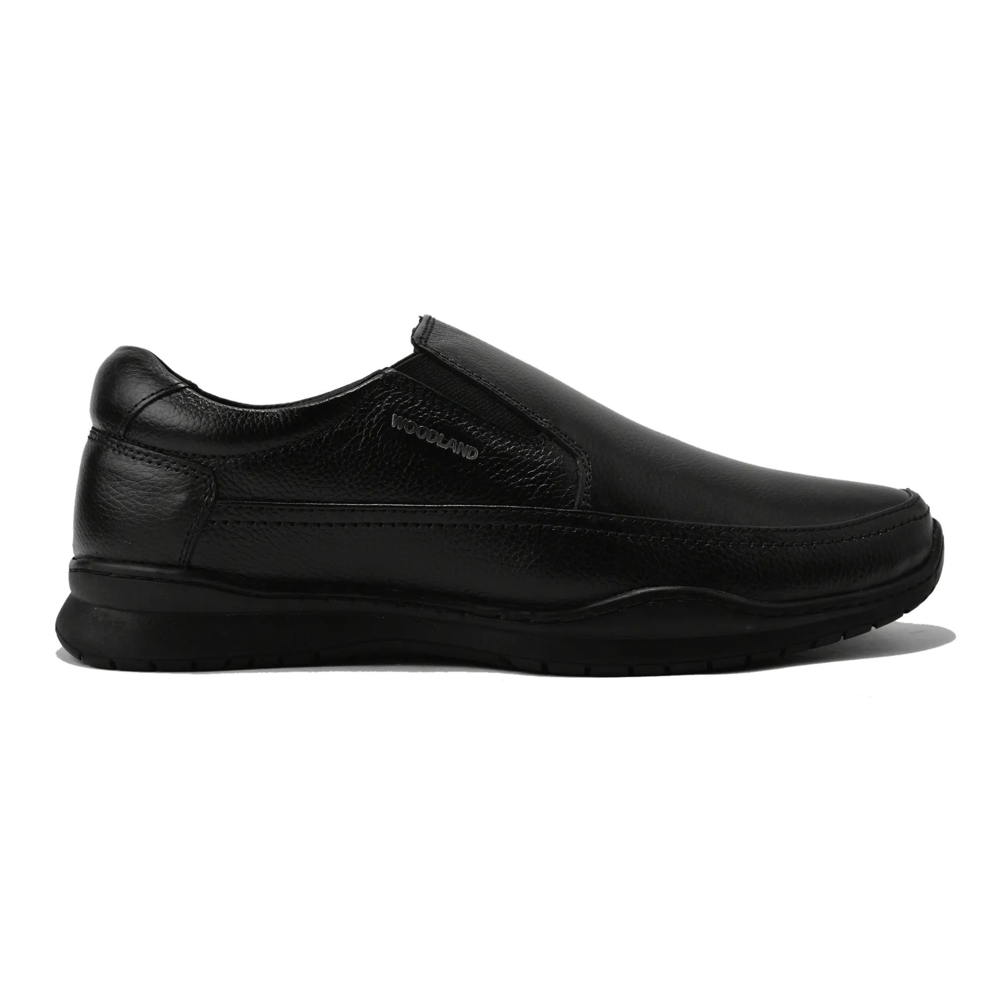 Woodland Men Black Softy Milled Comfort Slip-On Casual Shoes - Thumbnail 2