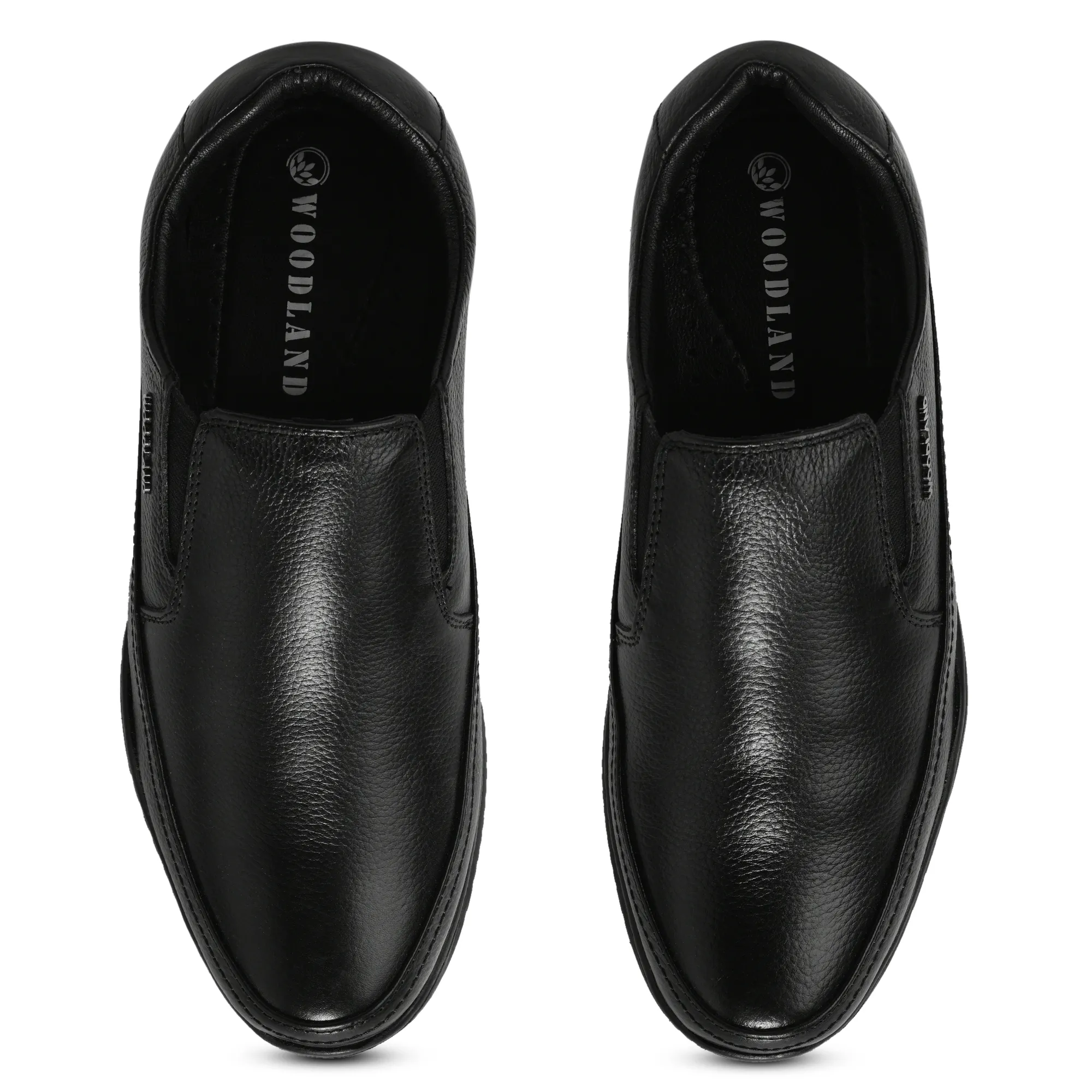 Woodland Men Black Softy Milled Comfort Slip-On Casual Shoes - Thumbnail 5