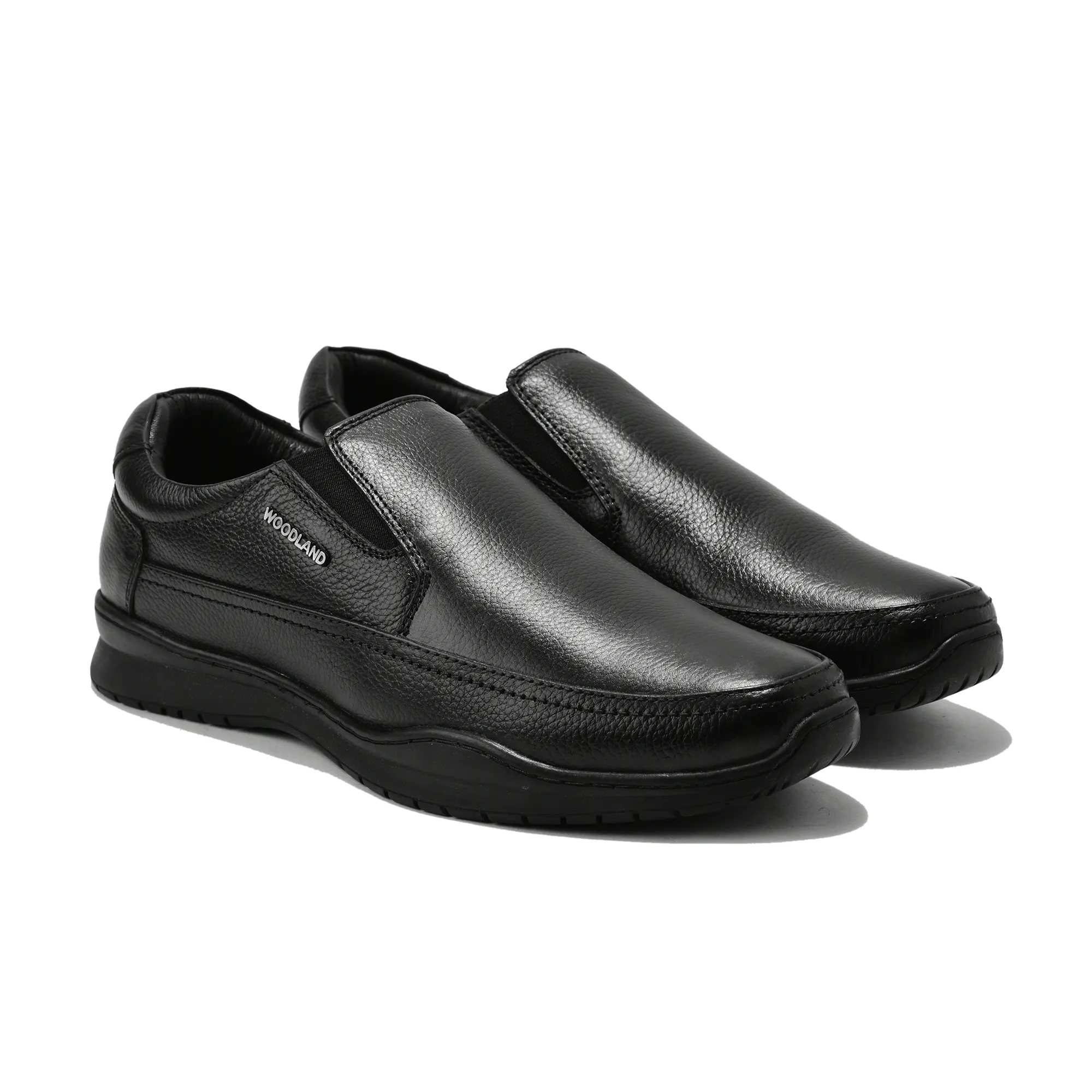 Woodland Men Black Softy Milled Comfort Slip-On Casual Shoes - Thumbnail 8