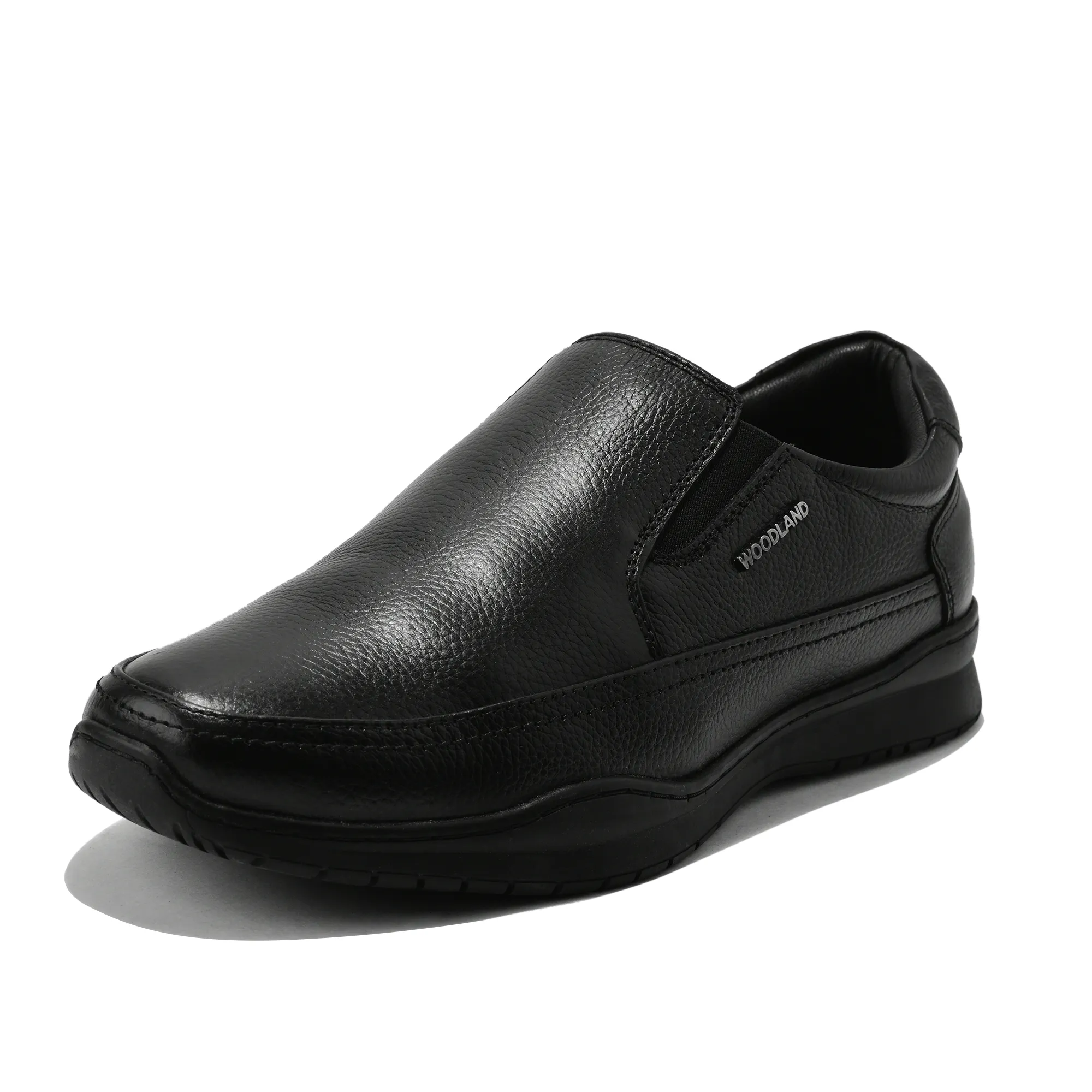 Woodland Men Black Softy Milled Comfort Slip-On Casual Shoes - Thumbnail 11