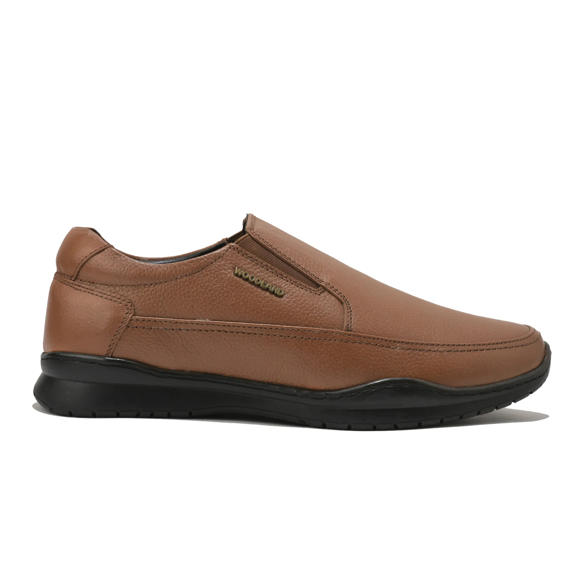 Woodland Men Tan Softy Milled Comfort Slip-On Casual Shoes - Thumbnail 2