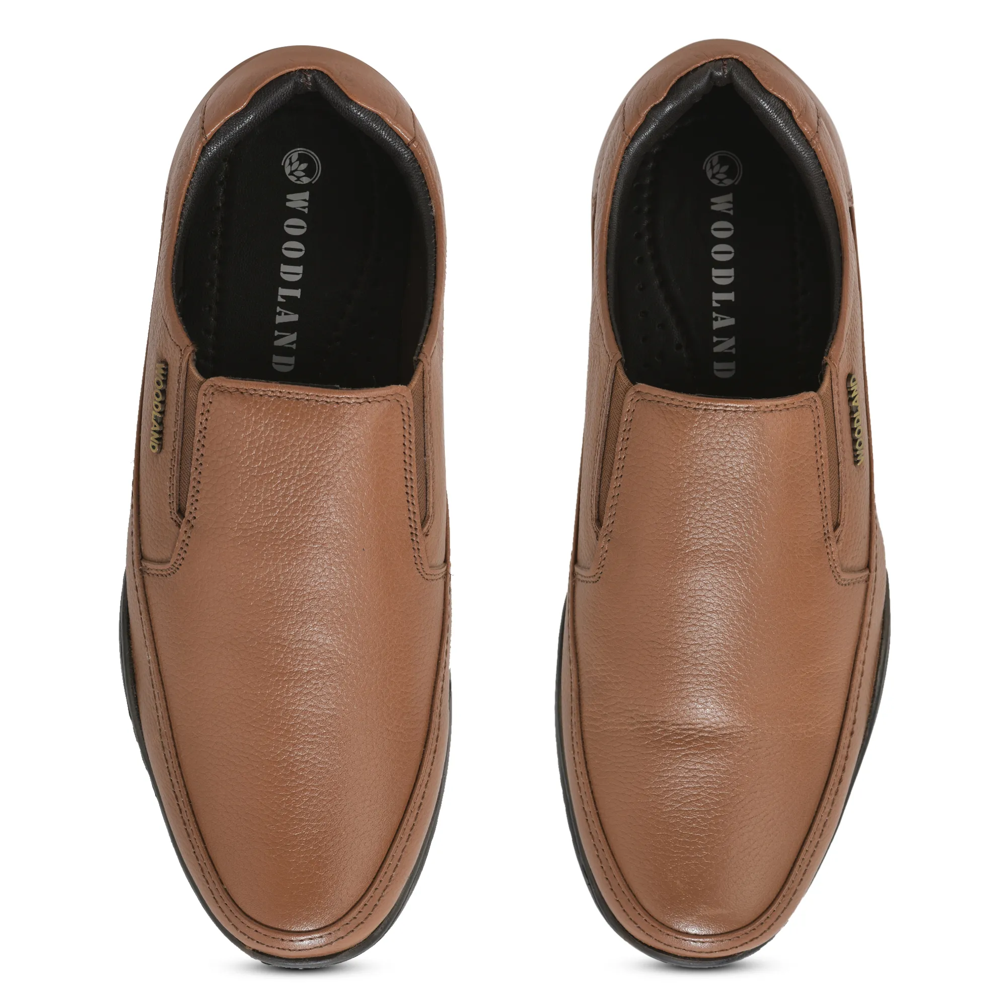 Woodland Men Tan Softy Milled Comfort Slip-On Casual Shoes - Thumbnail 5