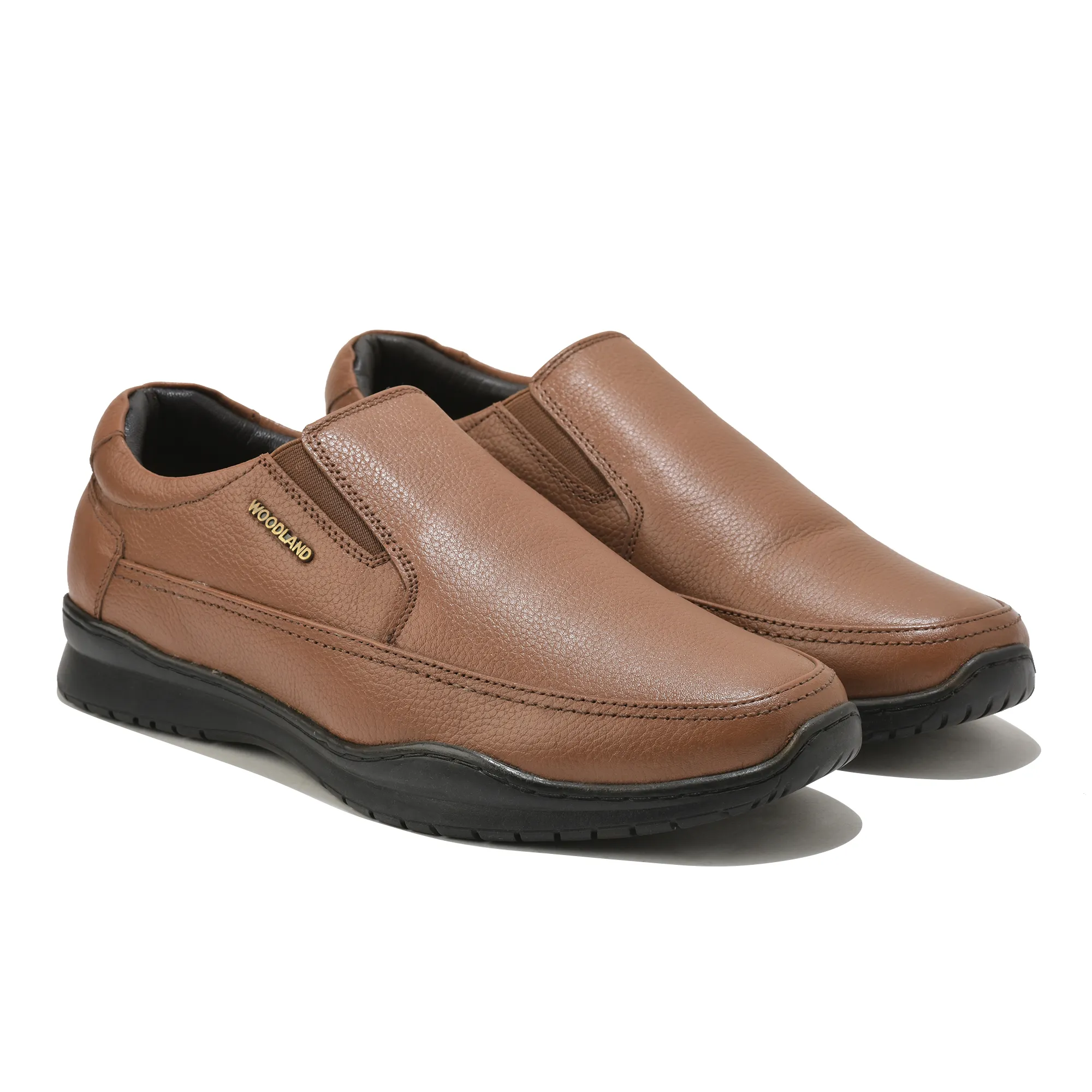 Woodland Men Tan Softy Milled Comfort Slip-On Casual Shoes - Thumbnail 8
