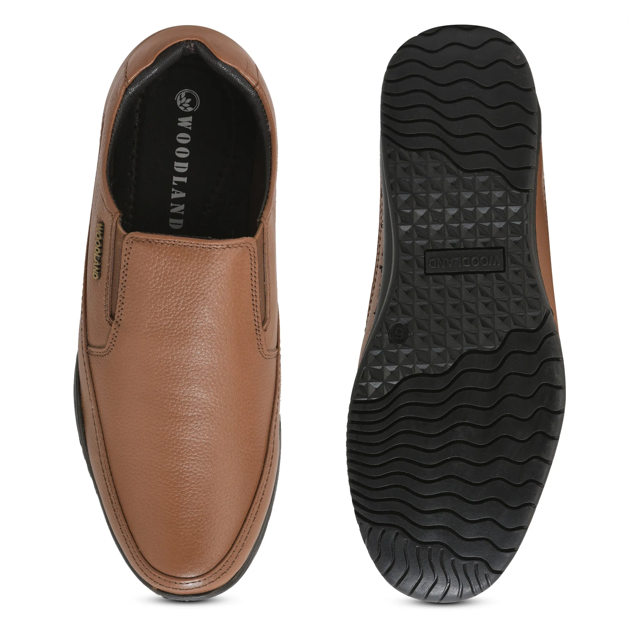 Woodland Men Tan Softy Milled Comfort Slip-On Casual Shoes - Thumbnail 9
