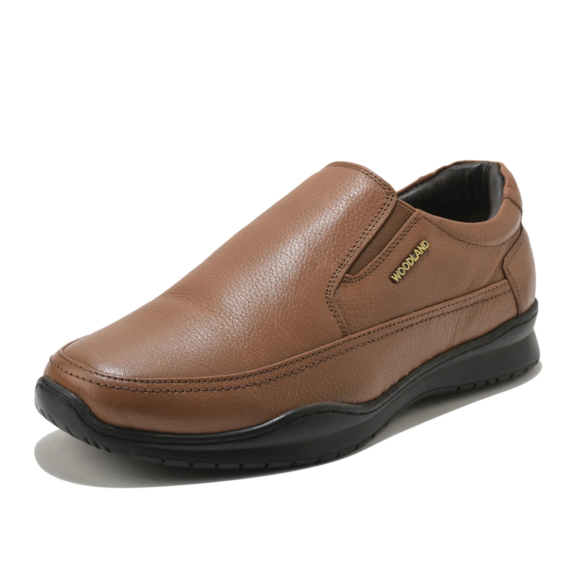 Woodland Men Tan Softy Milled Comfort Slip-On Casual Shoes - Thumbnail 11