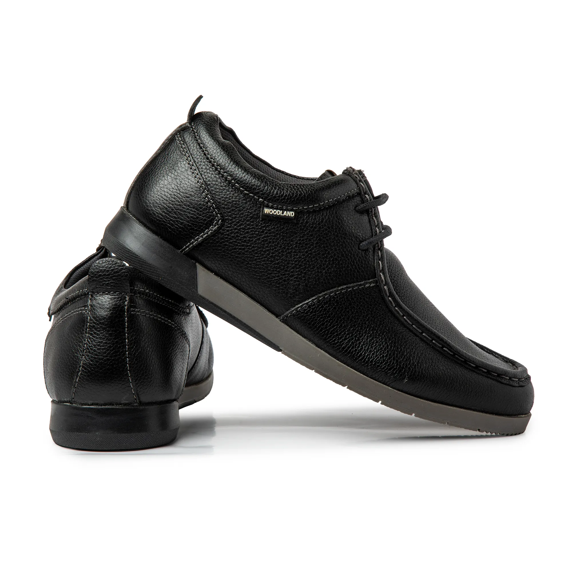 Woodland Softy Black Casual Lace Up Shoes - Thumbnail 3