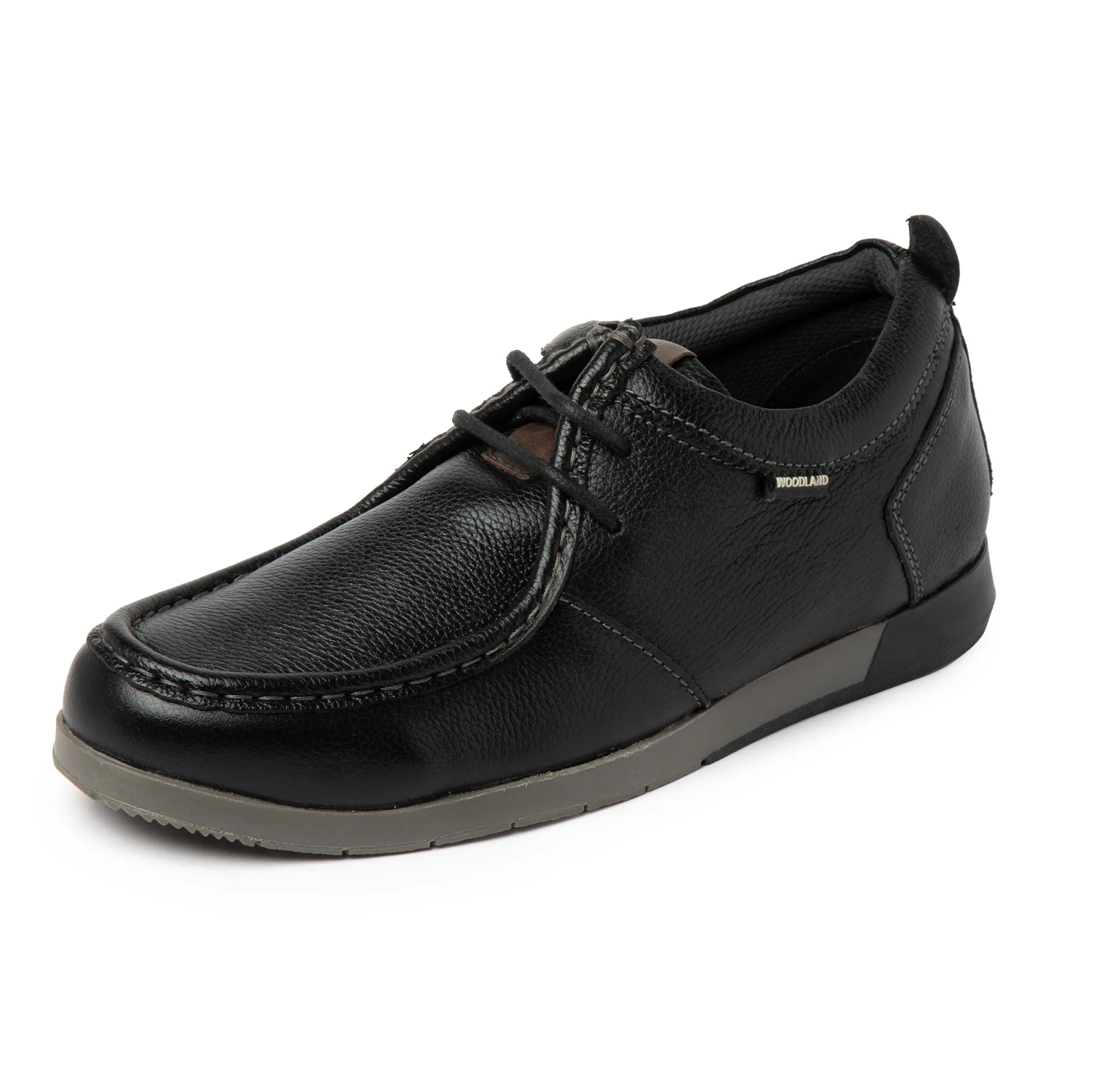 Woodland Softy Black Casual Lace Up Shoes - Thumbnail 4