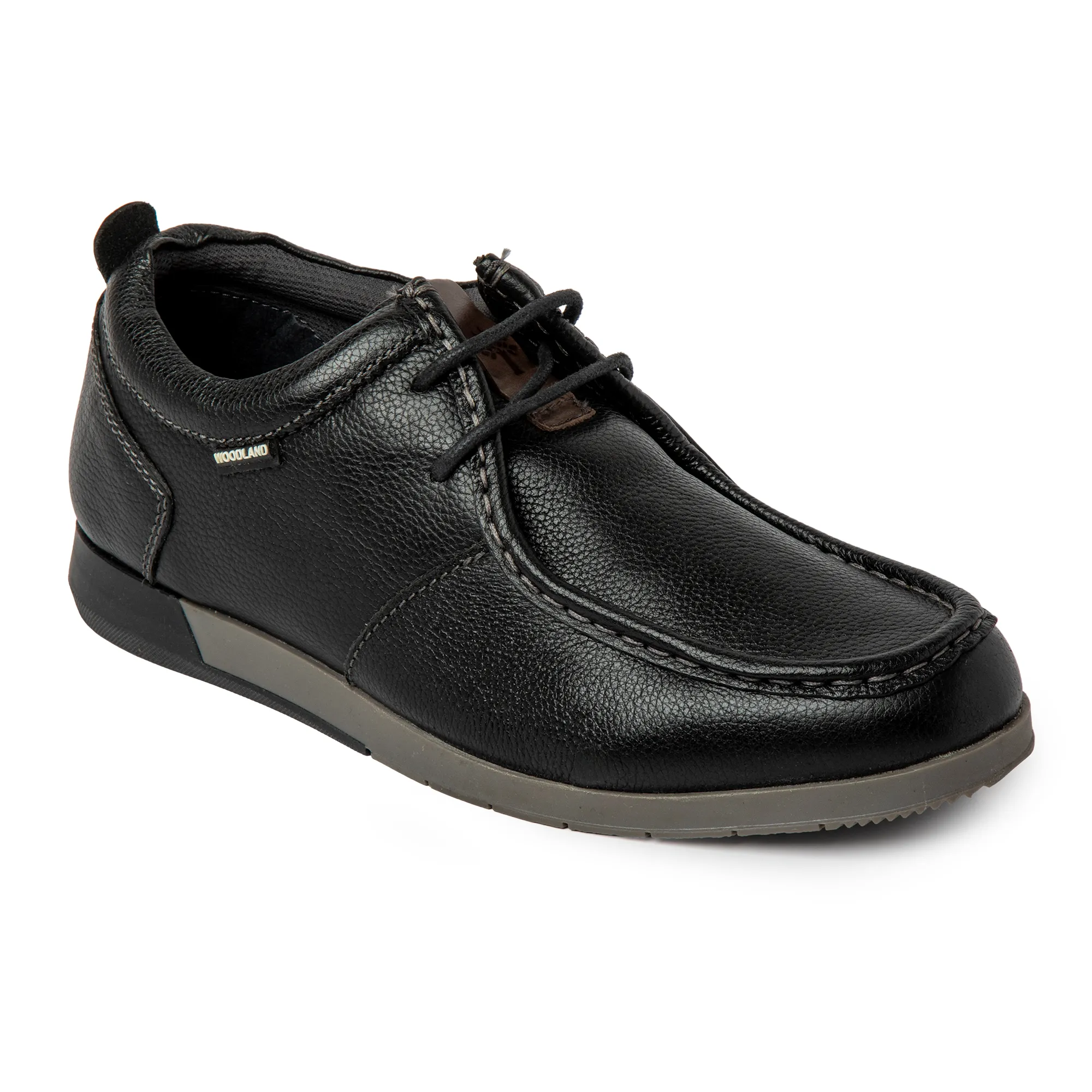 Woodland Softy Black Casual Lace Up Shoes - Thumbnail 5