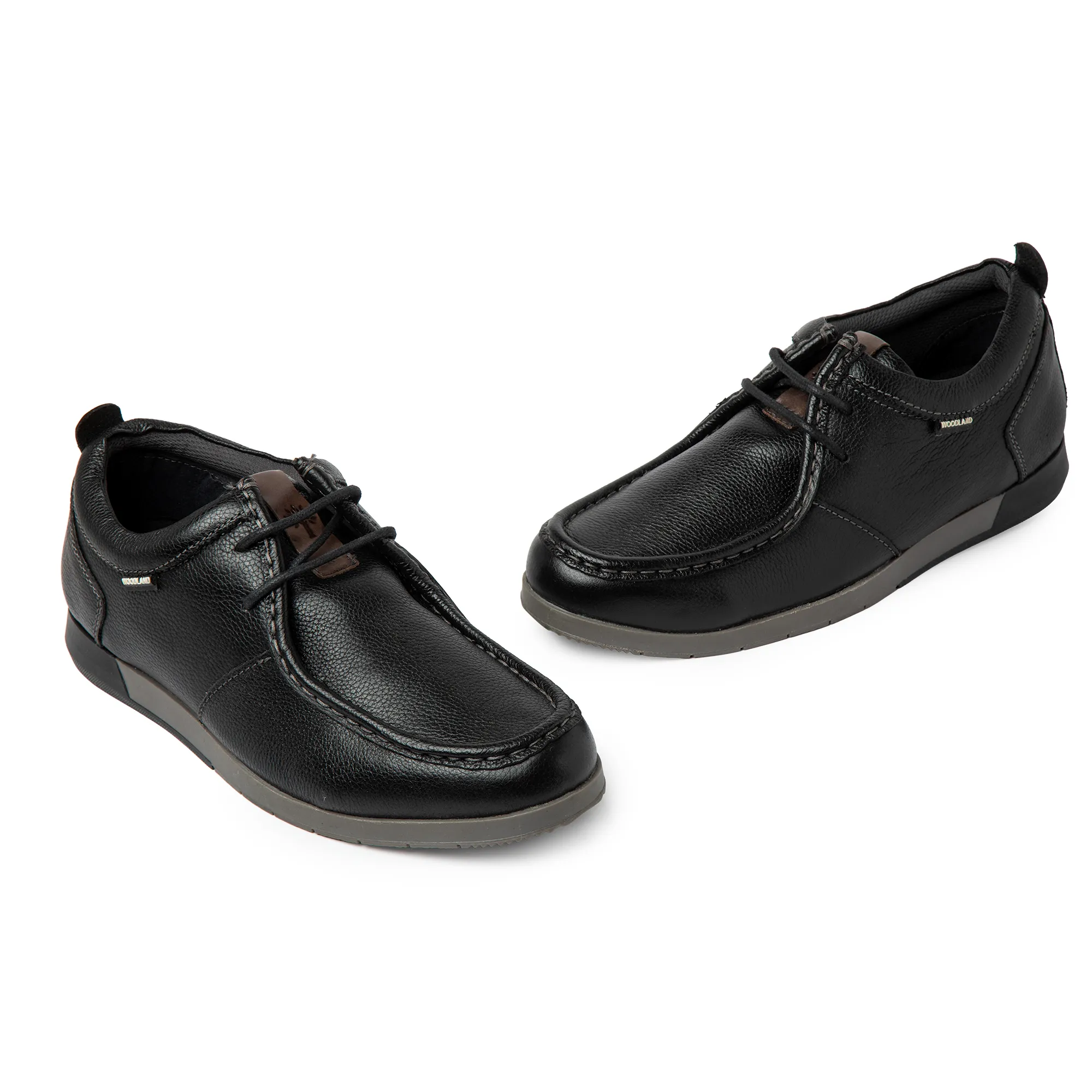 Woodland Softy Black Casual Lace Up Shoes - Thumbnail 8