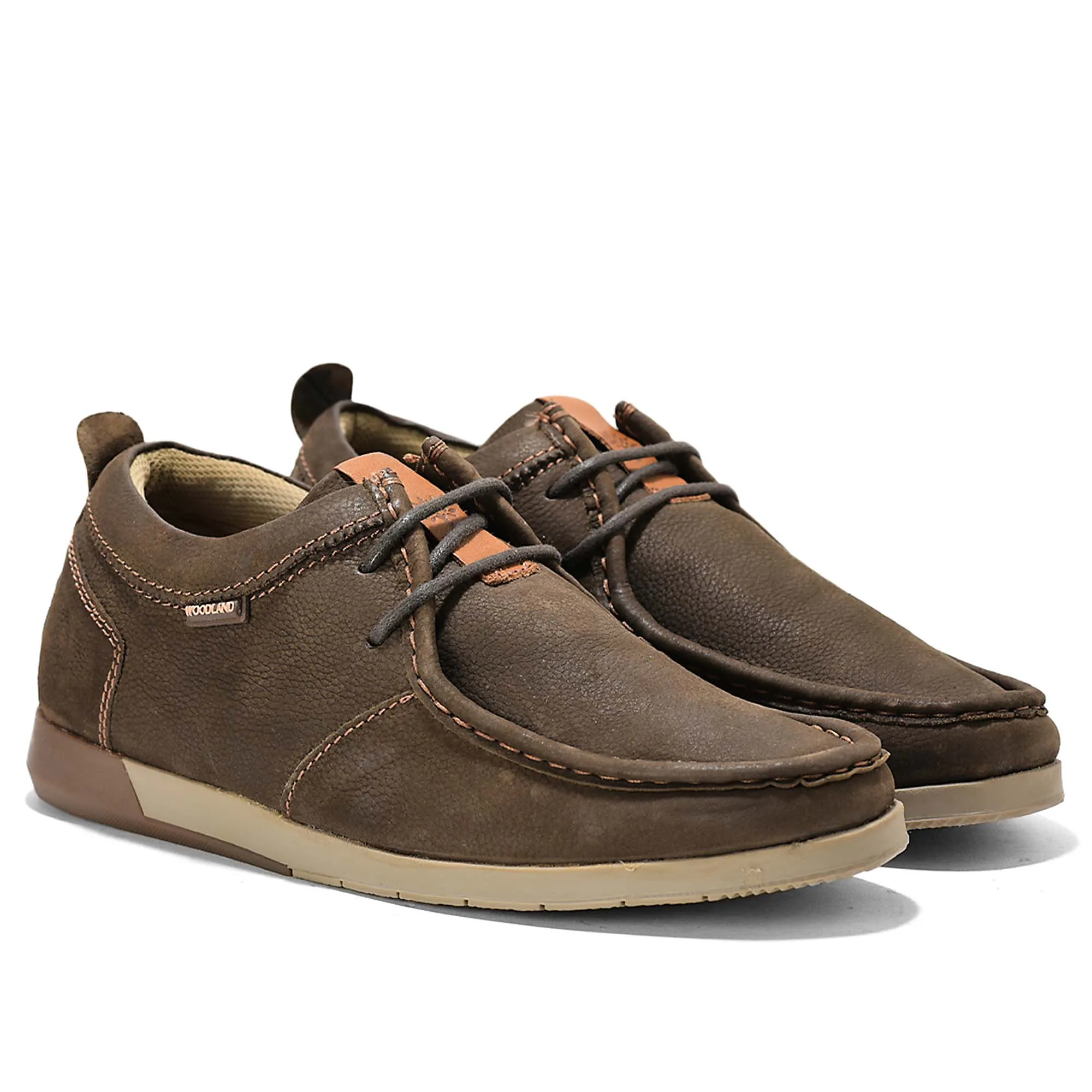 Woodland Softy Brown Casual Lace Up Shoes 8