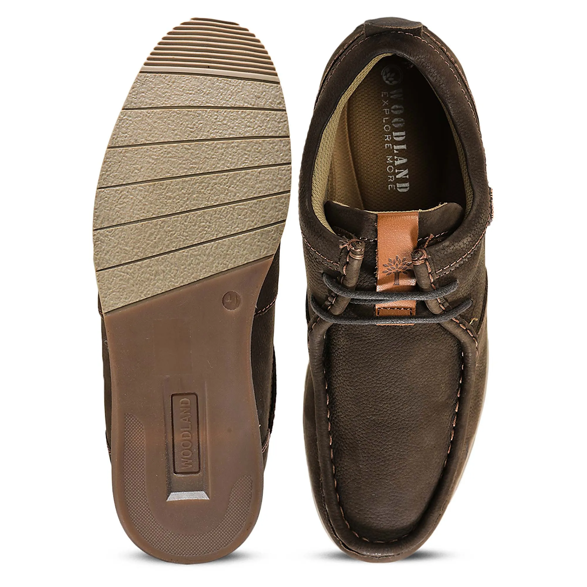 Woodland Softy Brown Casual Lace Up Shoes 9