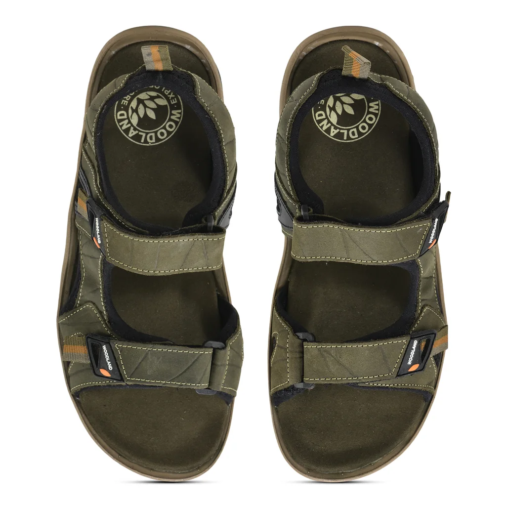 Olive green sandal for Men - Thumbnail 3