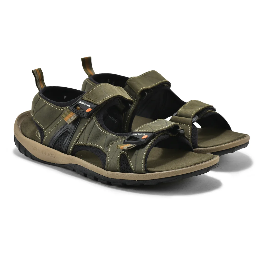 Olive green sandal for Men - Thumbnail 6