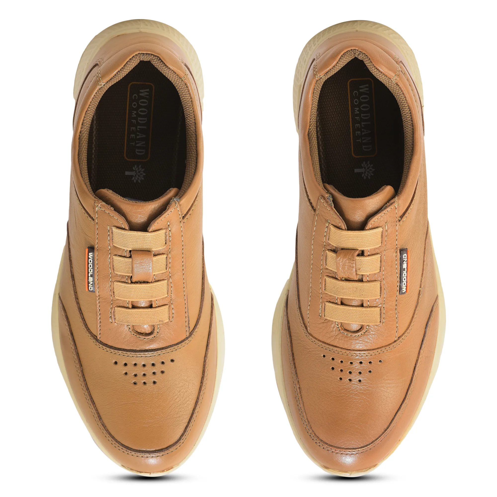 Men Camel Casual Comfort Lace-Ups - Thumbnail 4