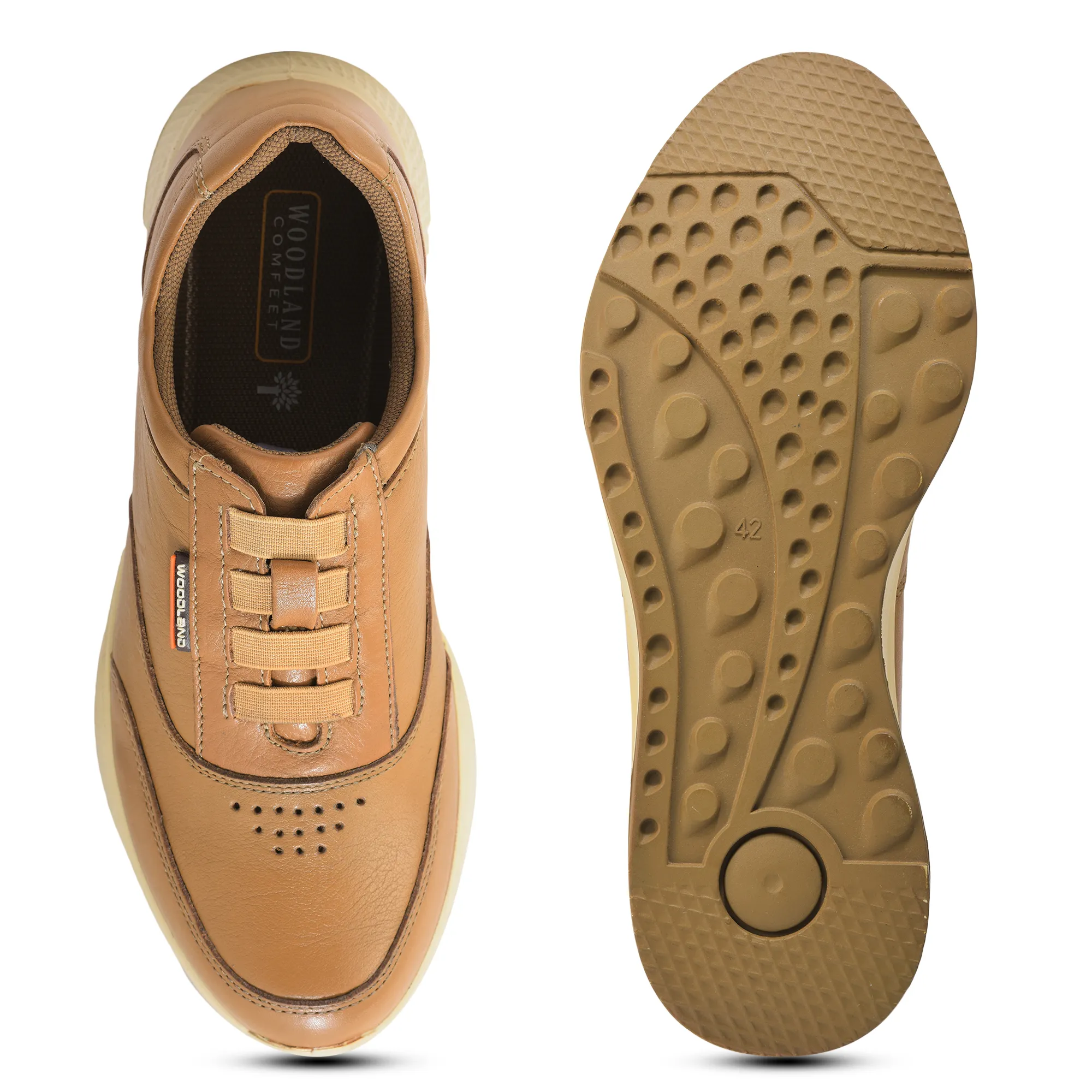 Men Camel Casual Comfort Lace-Ups - Thumbnail 8