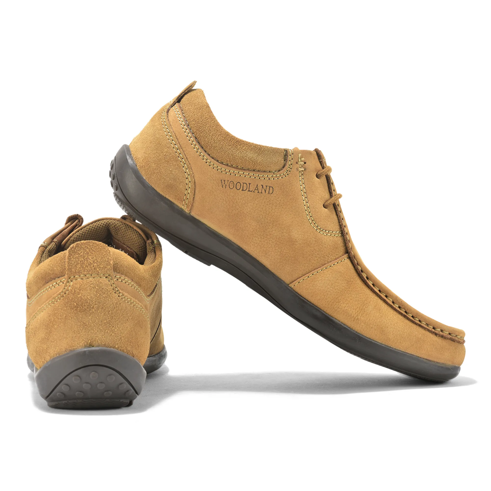 Casual Camel lace-up shoes for men - Thumbnail 11