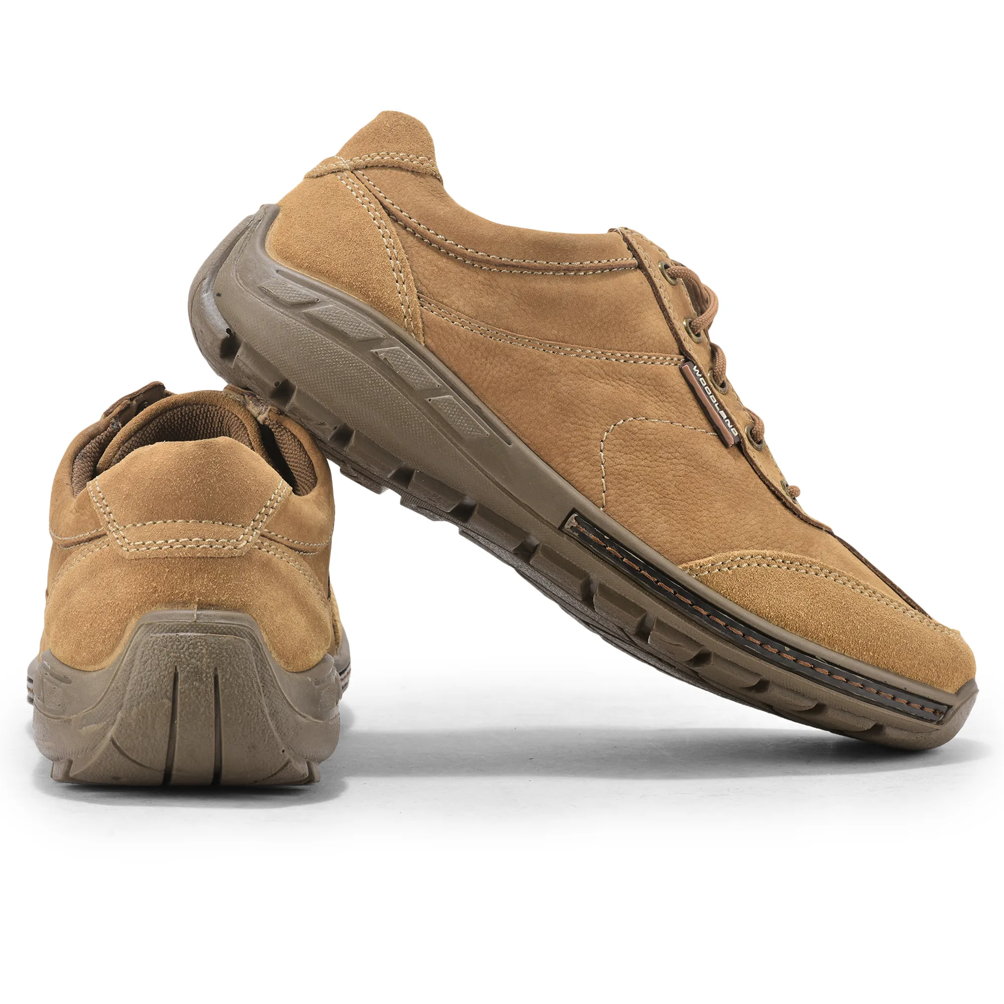 Casual Camel lace-up shoes for men - Thumbnail 11