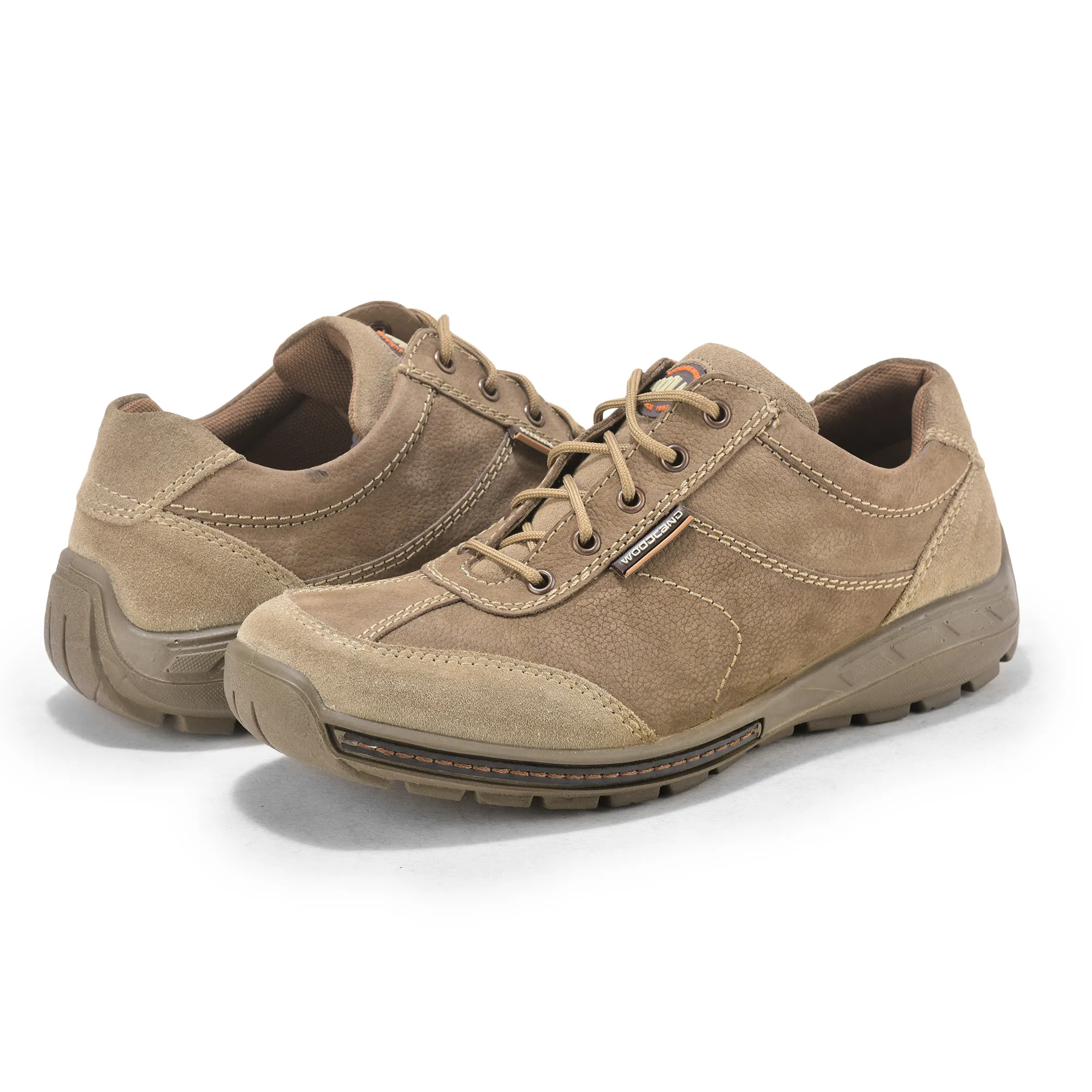 Casual Khaki lace-up shoes for men - Thumbnail 3