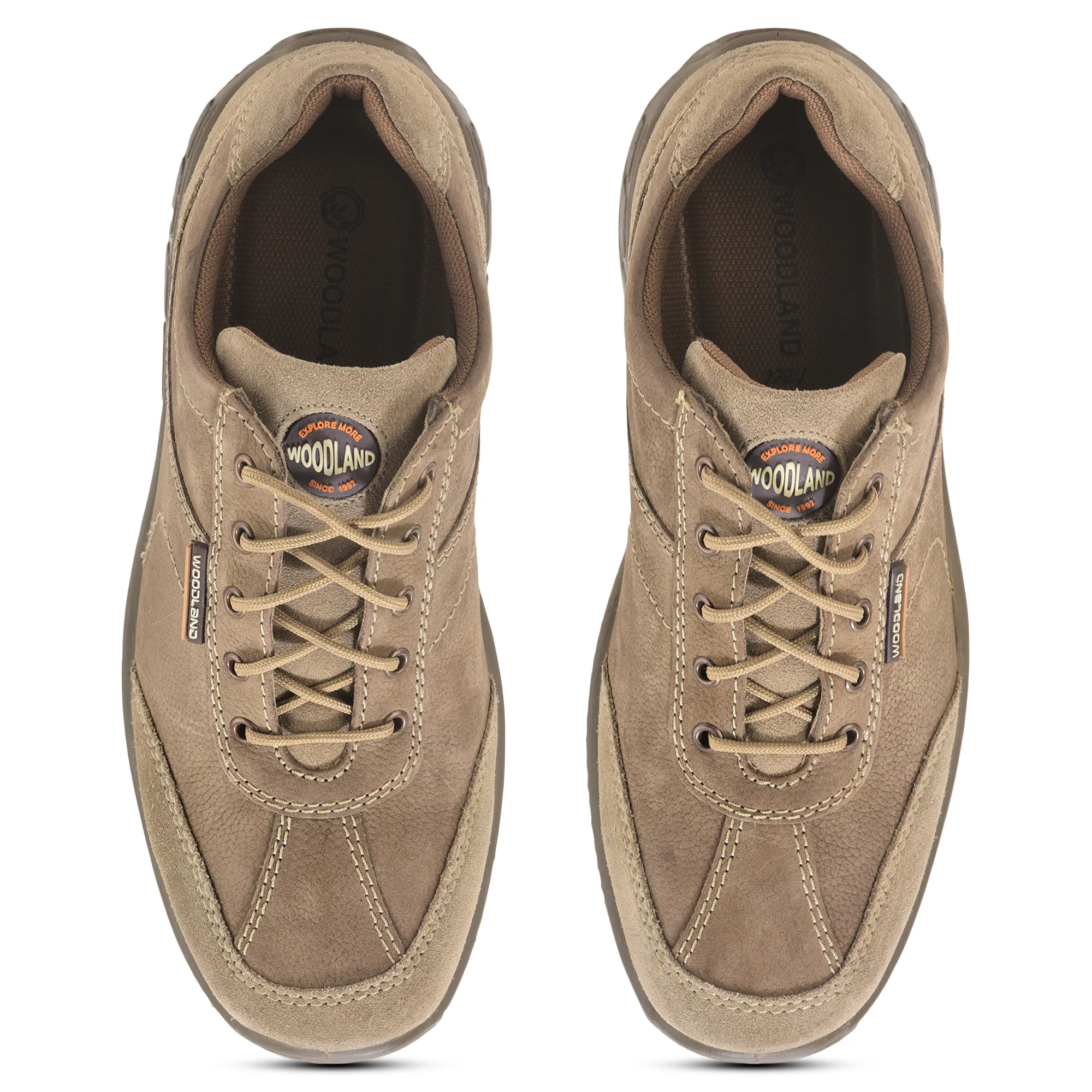 Casual Khaki lace-up shoes for men - Thumbnail 4