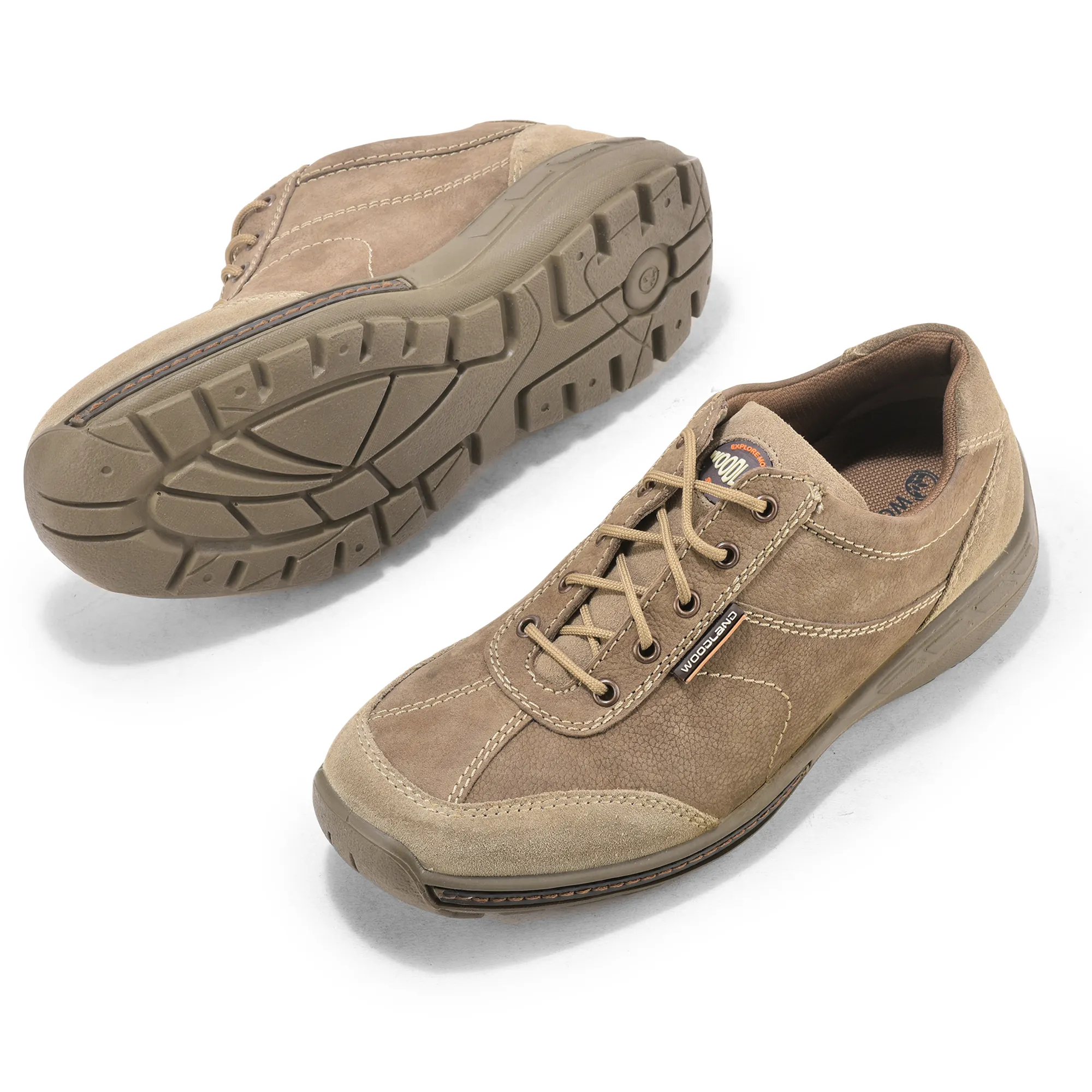 Casual Khaki lace-up shoes for men - Thumbnail 5