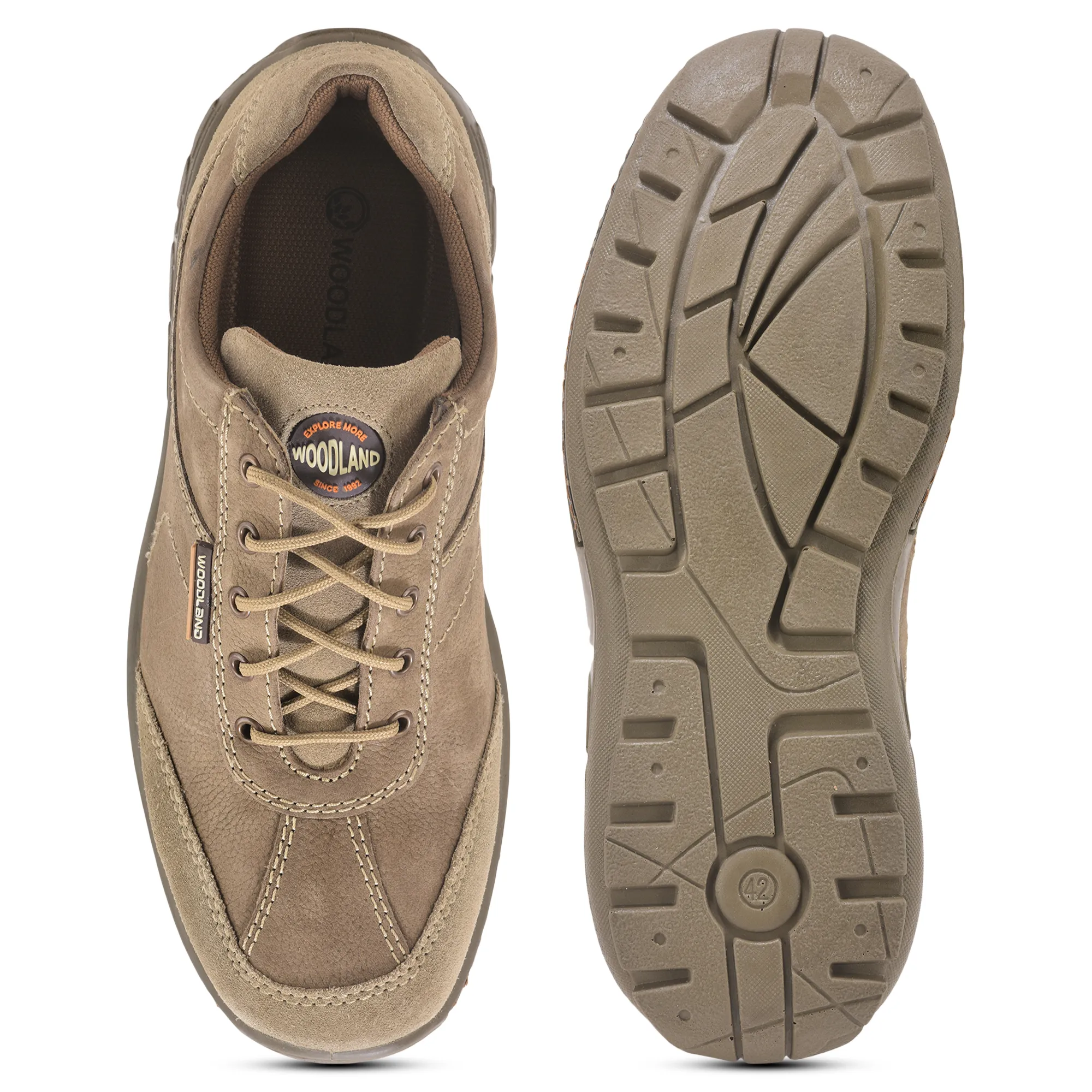 Casual Khaki lace-up shoes for men - Thumbnail 8