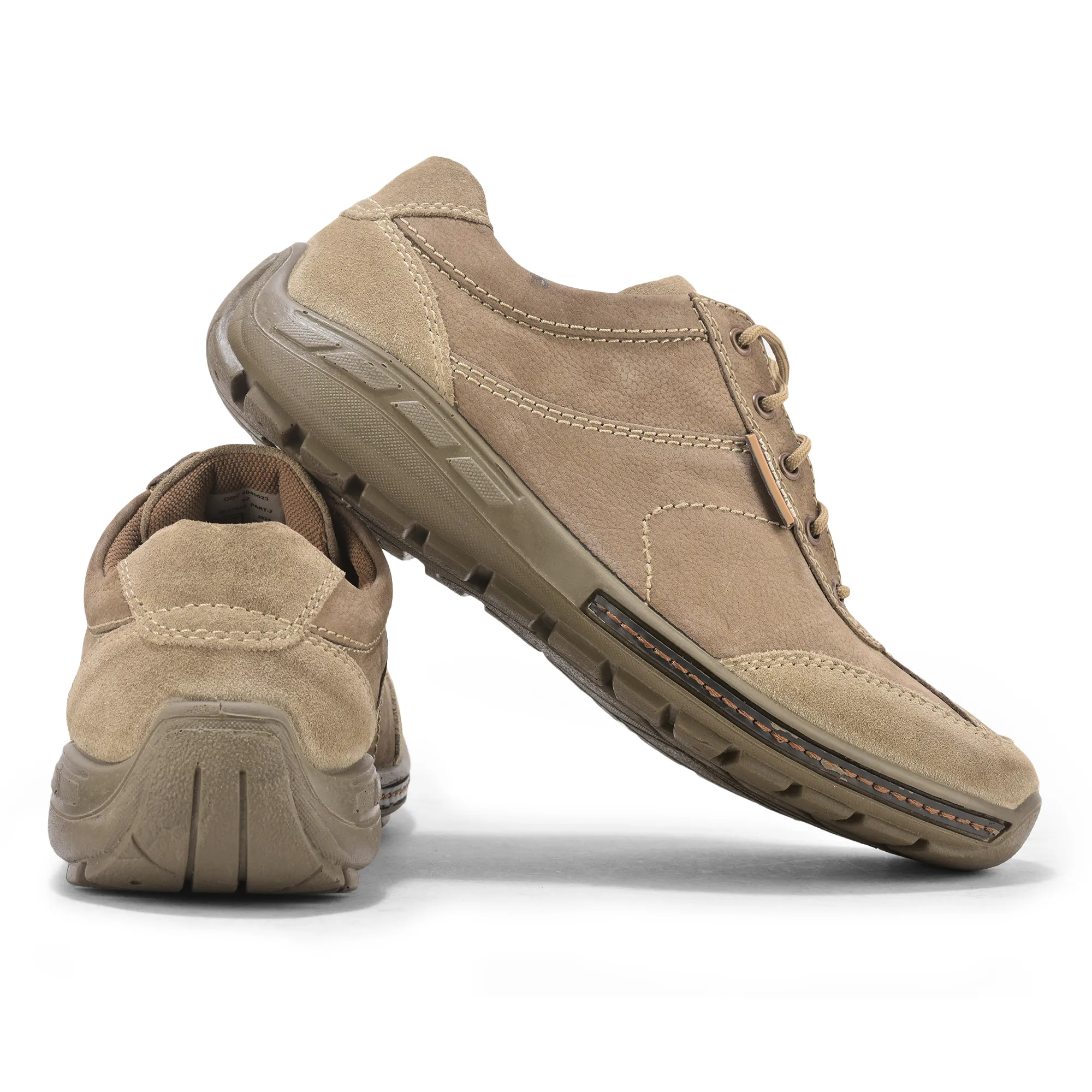 Casual Khaki lace-up shoes for men - Thumbnail 11