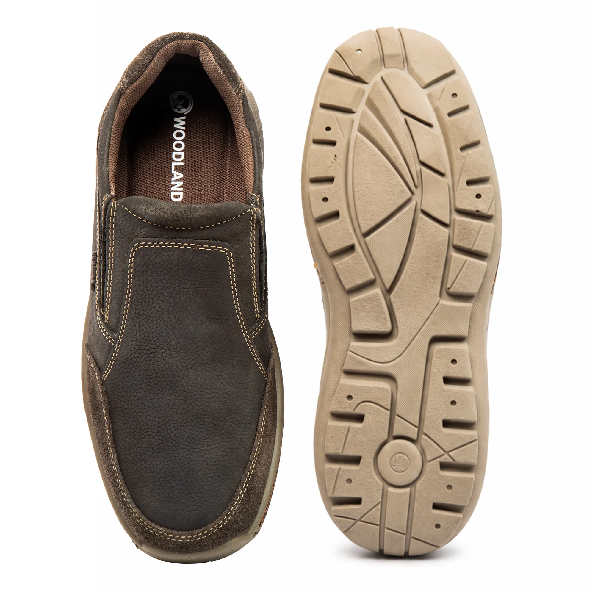 Brown Casual slip-on shoes for men - Thumbnail 9