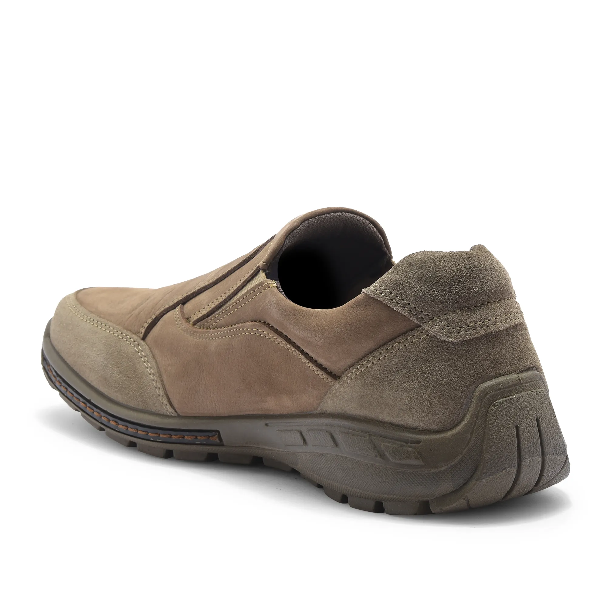 Khaki Casual slip-on shoes for men - Thumbnail 6