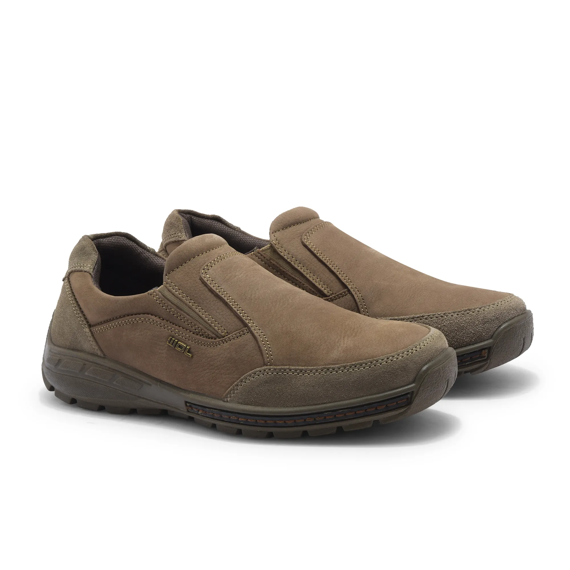 Khaki Casual slip-on shoes for men - Thumbnail 7