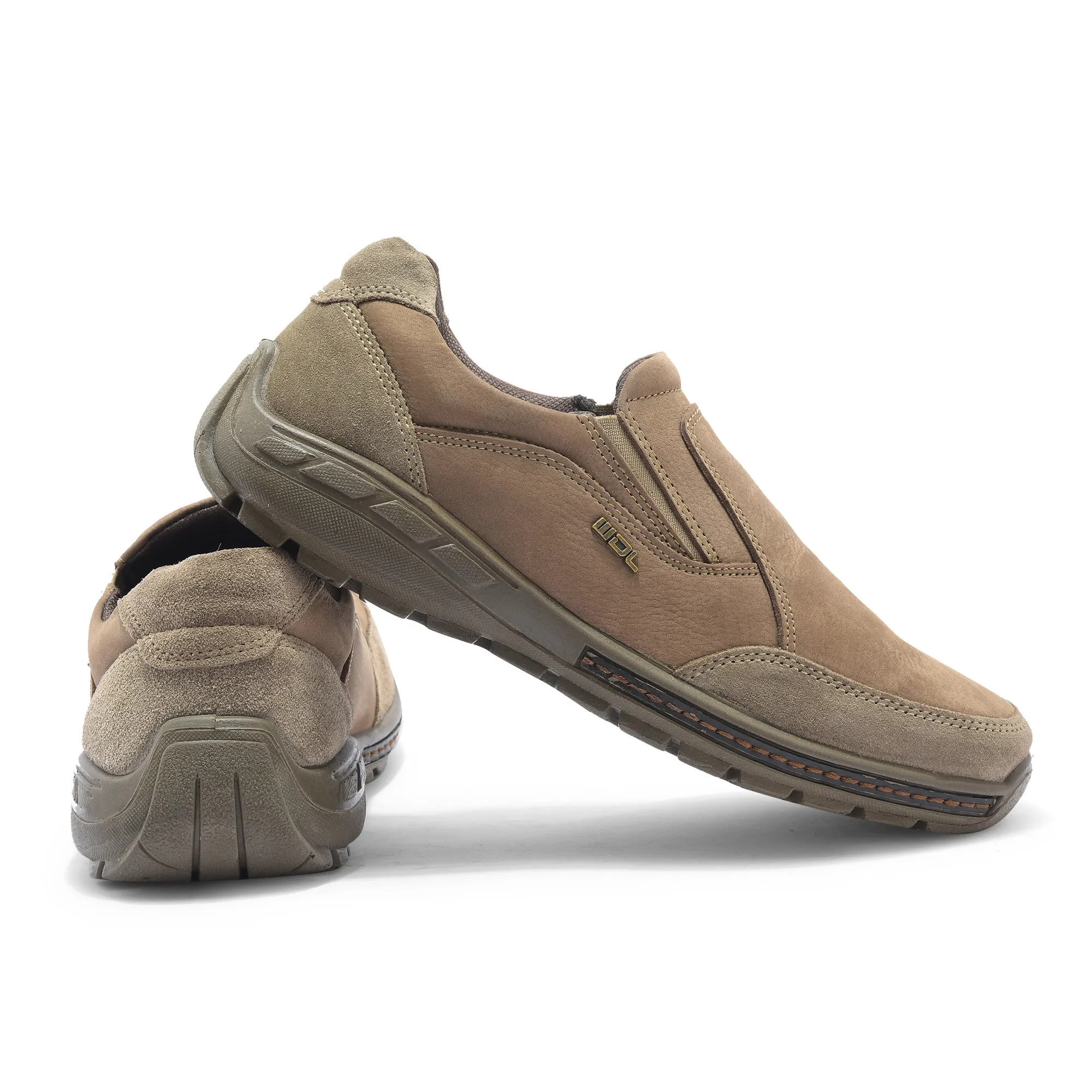 Khaki Casual slip-on shoes for men - Thumbnail 10