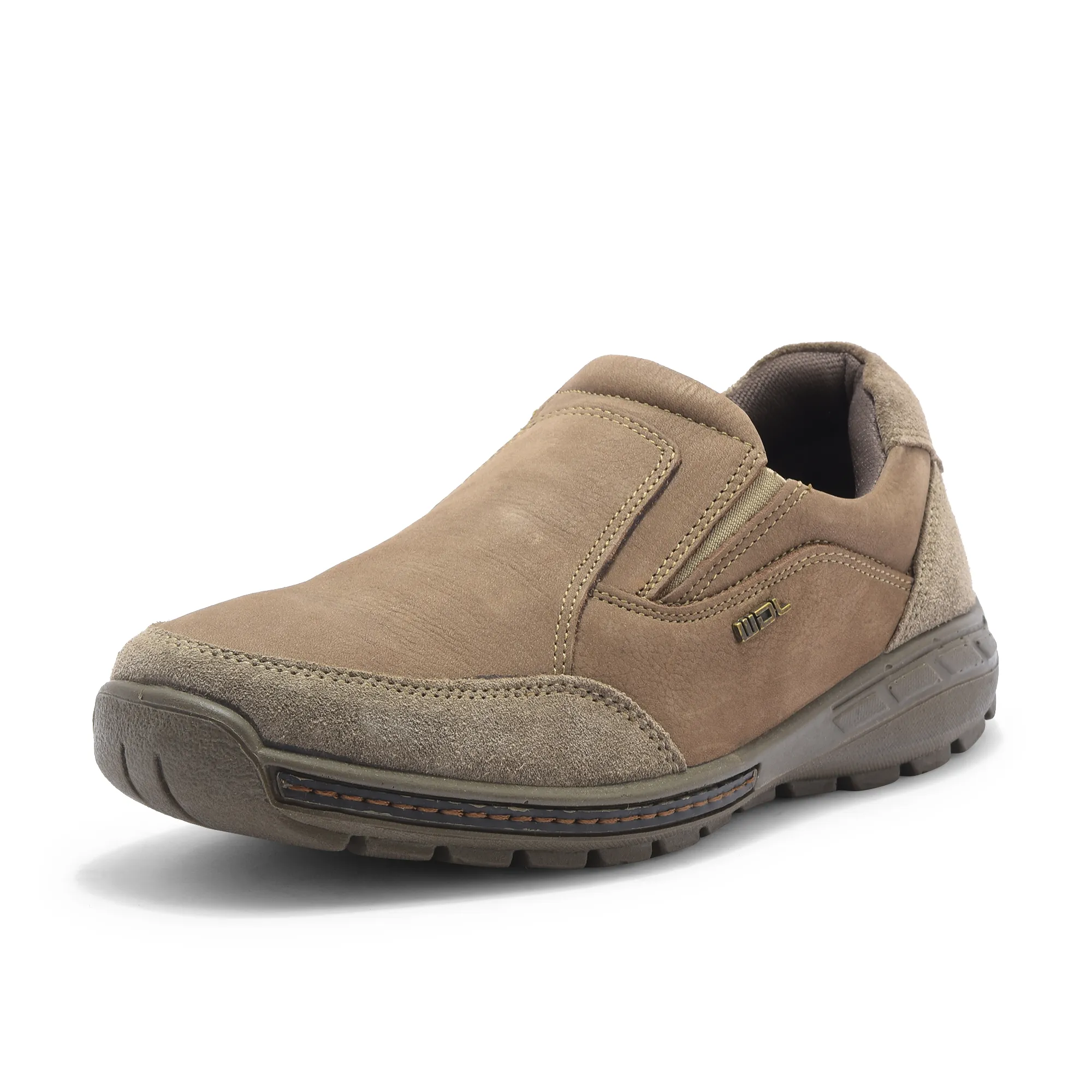 Khaki Casual slip-on shoes for men - Thumbnail 11