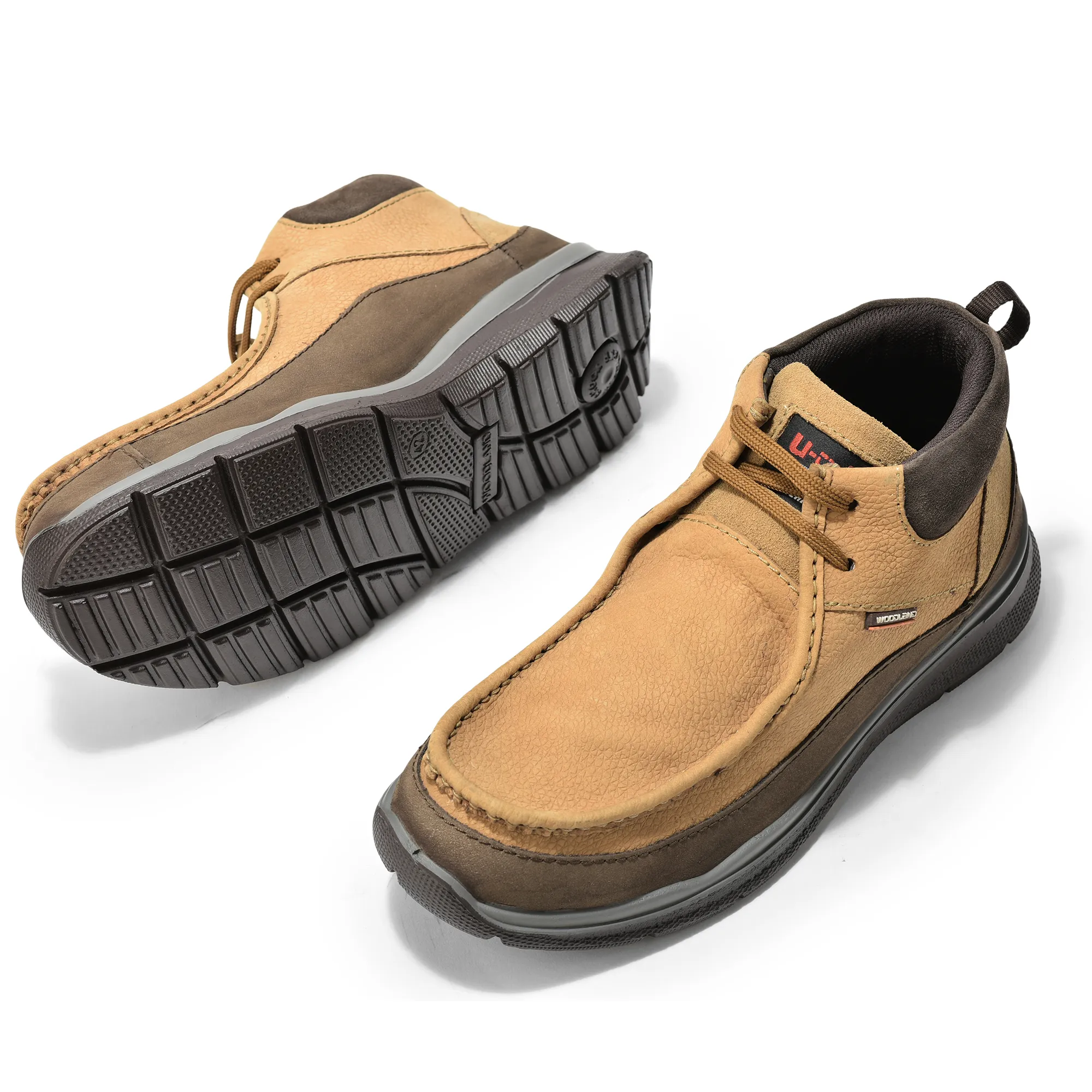 Camel Mid- top Boots for Men - Thumbnail 5