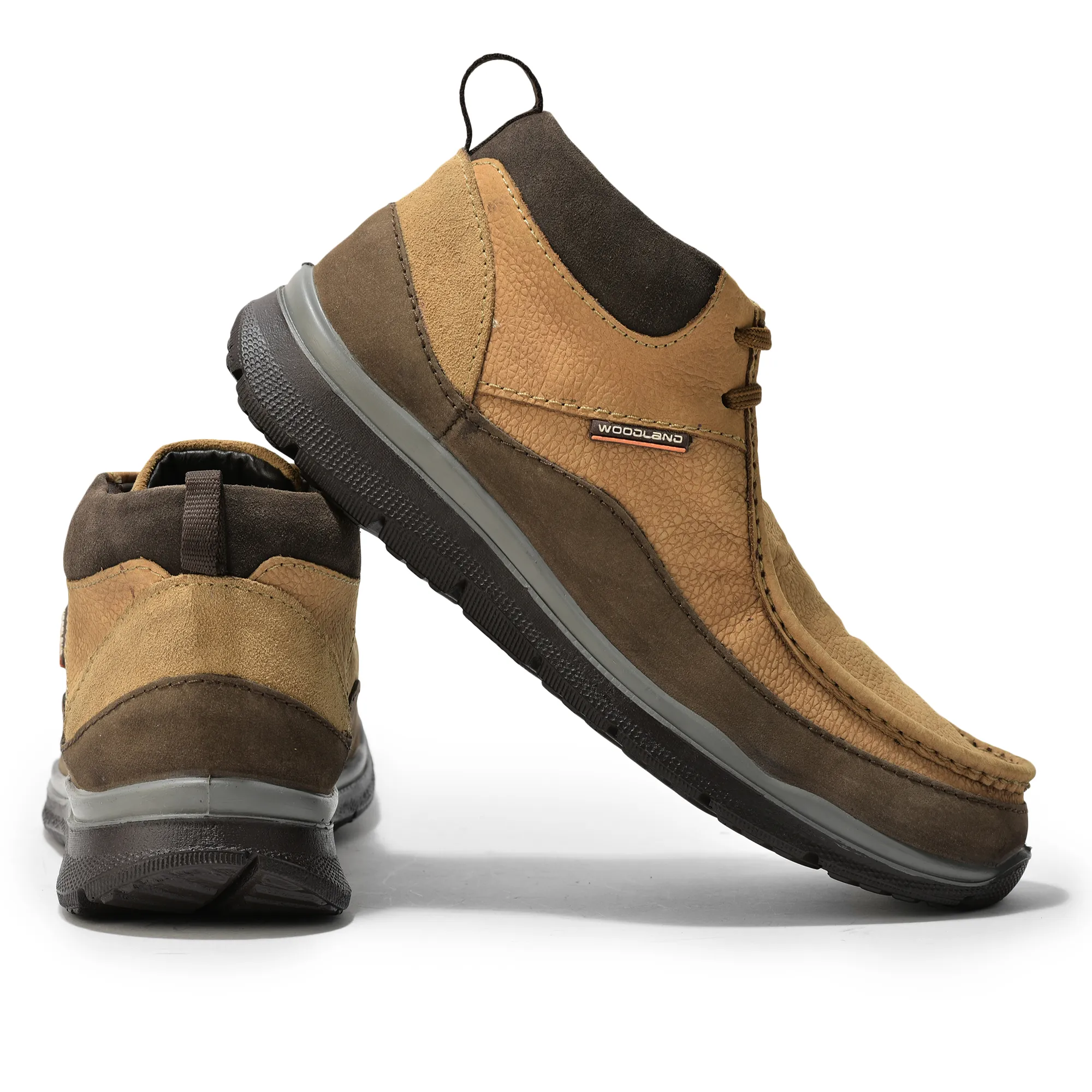 Camel Mid- top Boots for Men - Thumbnail 10